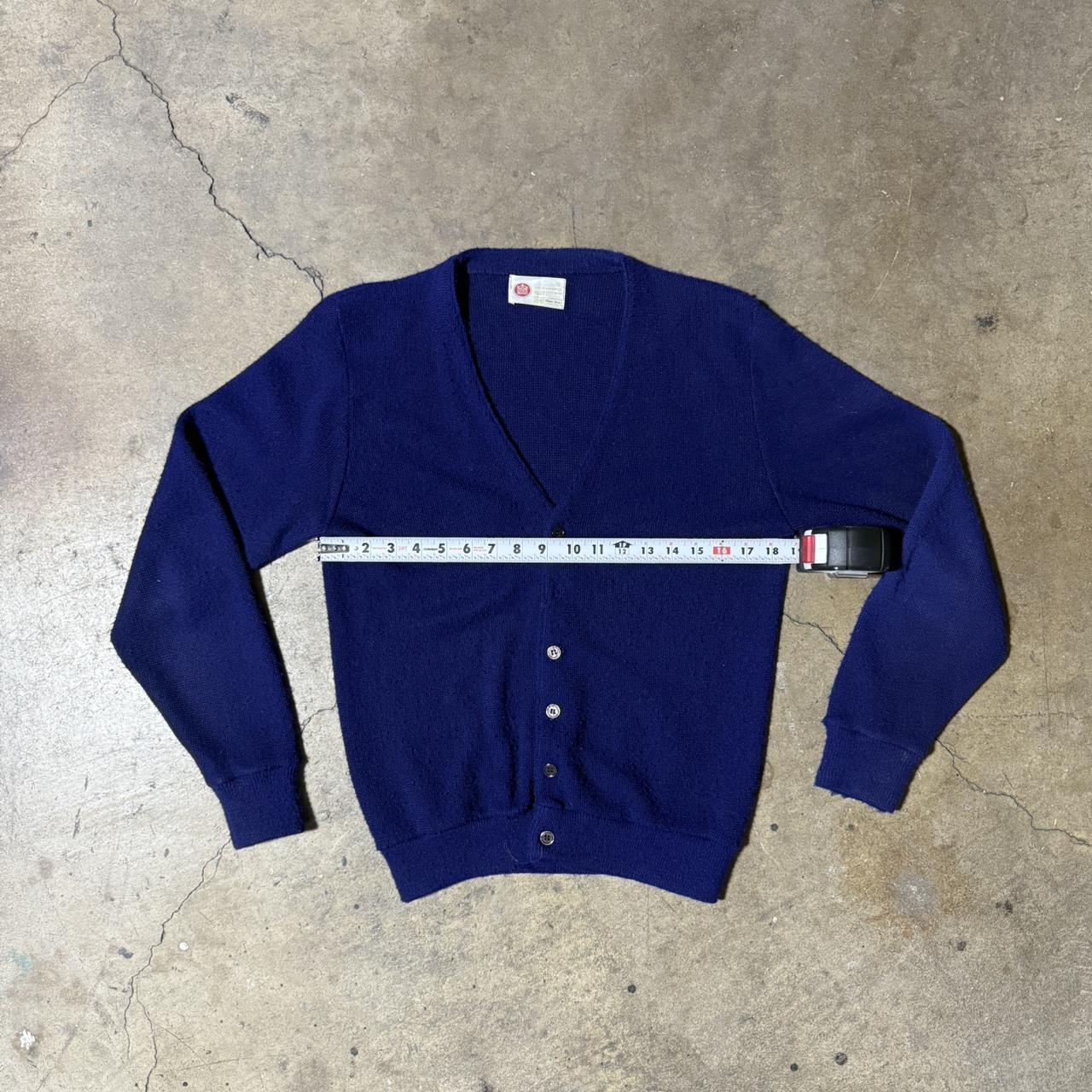 Sears Men's Cardigan - Navy/Blue - M – True vinta… - image 4