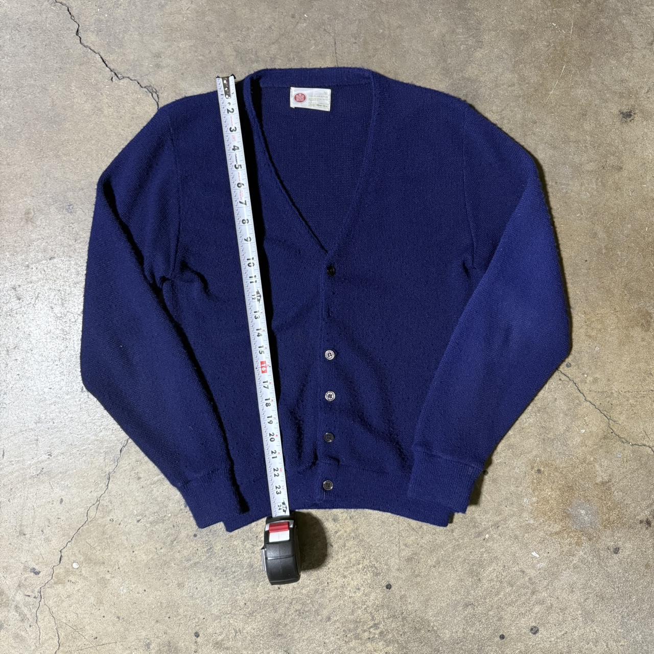 Sears Men's Cardigan - Navy/Blue - M – True vinta… - image 3