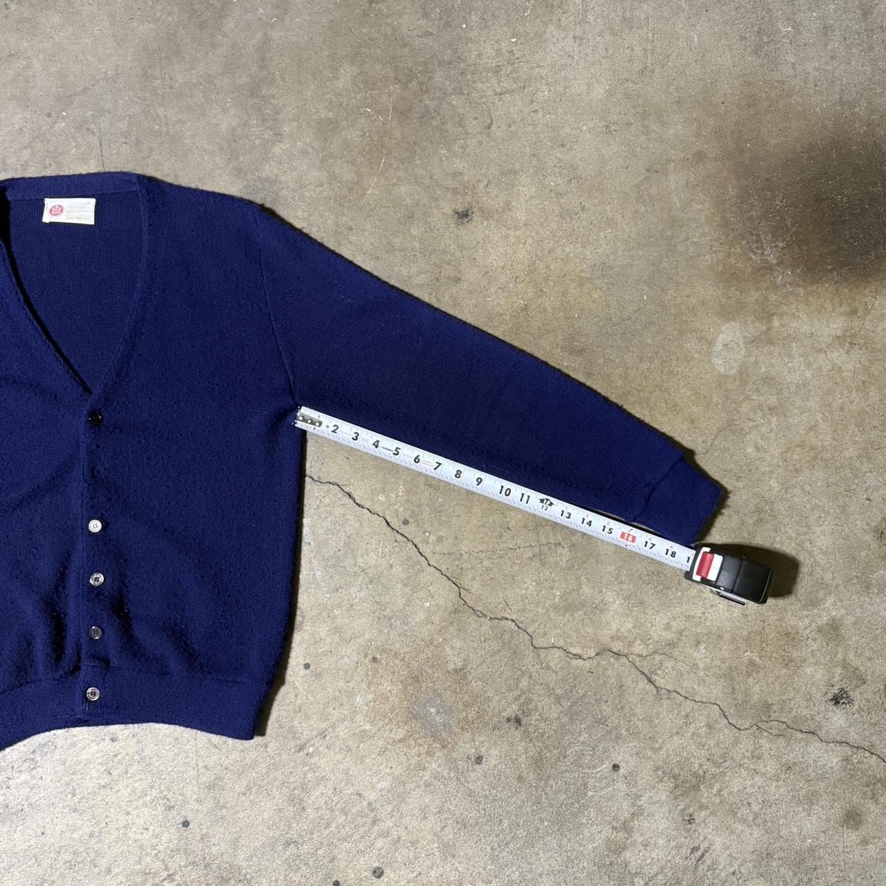 Sears Men's Cardigan - Navy/Blue - M – True vinta… - image 5