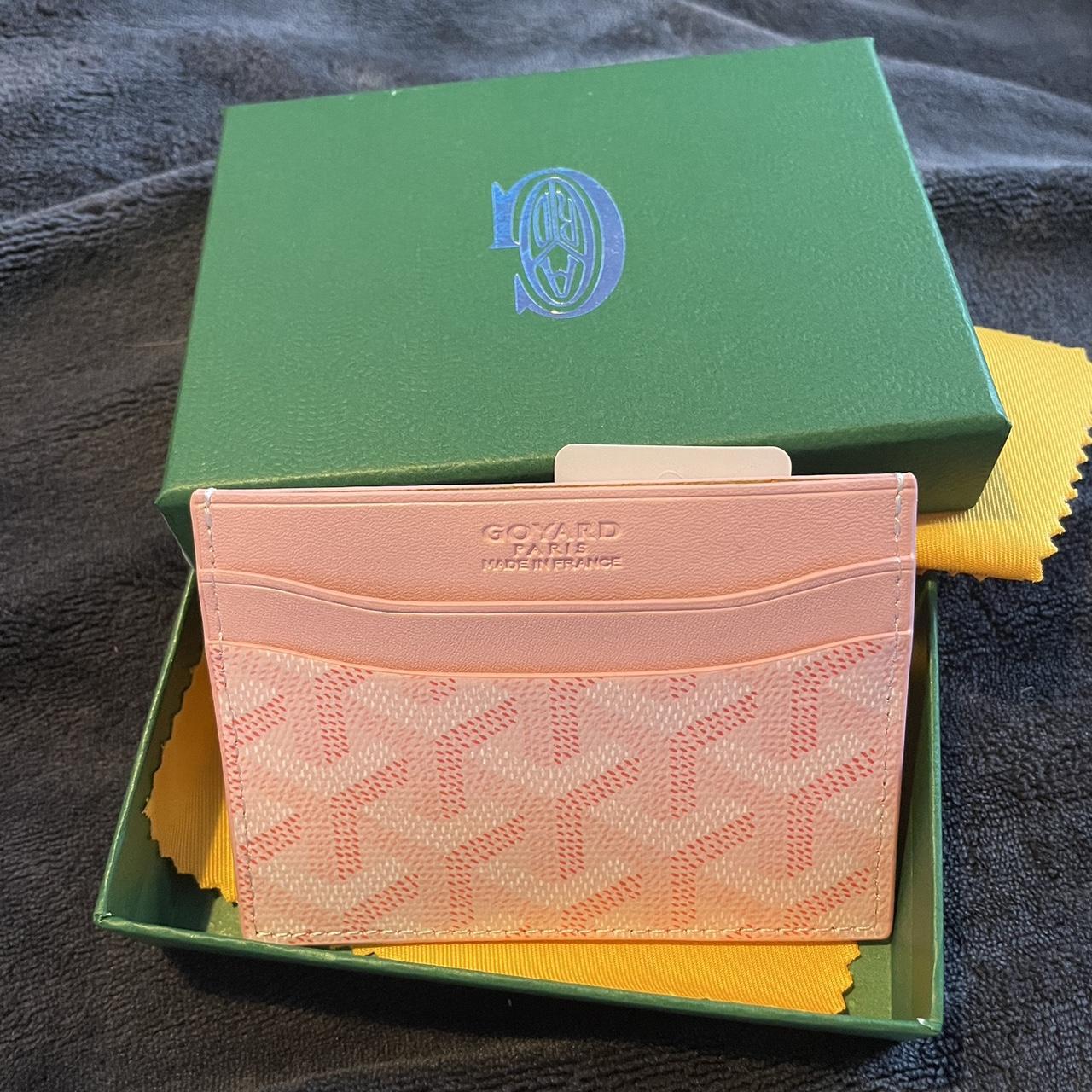 Goyard pink card discount holder