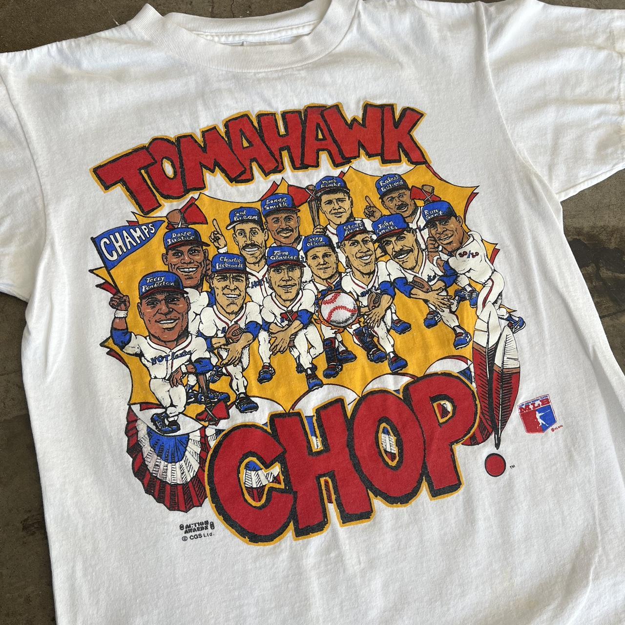 Rare Vintage Atlanta Braves The Miracle Team Tomahawk Chop Shirt