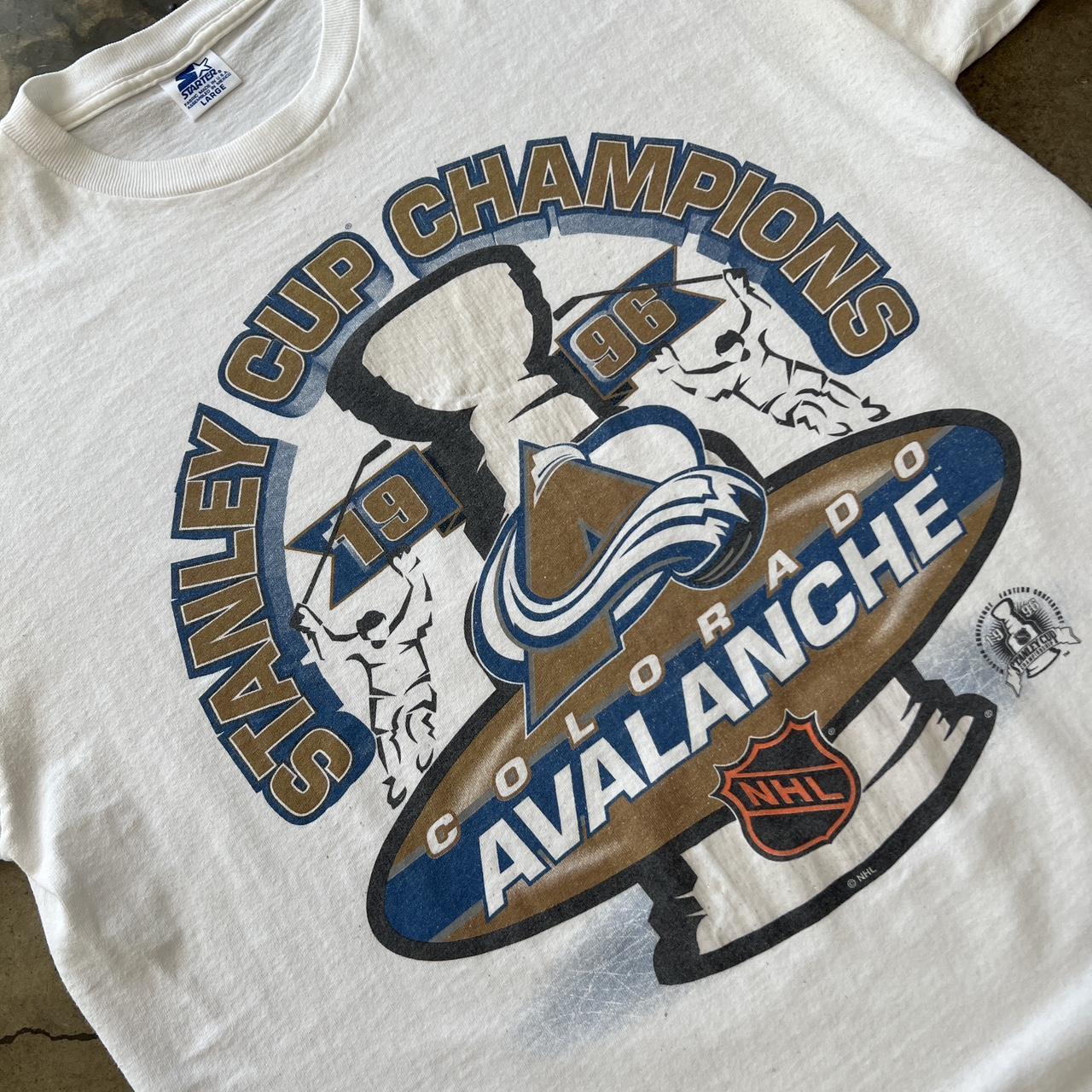 Vintage NHL - Colorado Avalanche, Stanley Cup Champions T-Shirt 1996 Large