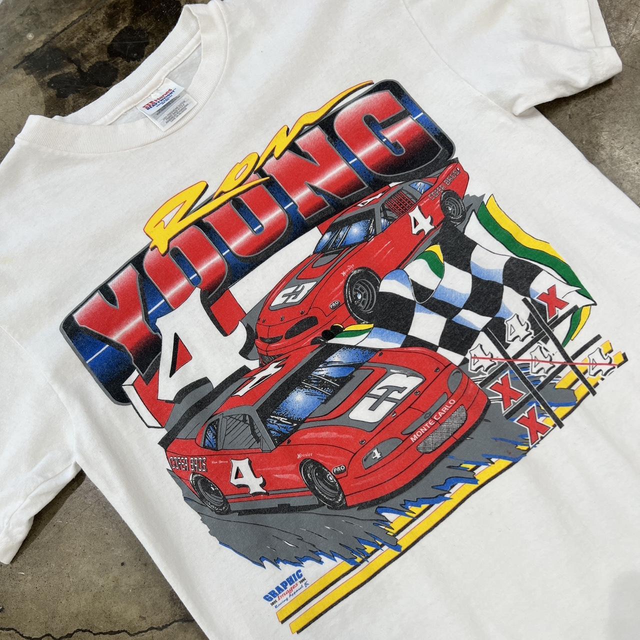 Vintage Ron Young Racing Graphic Tee sz.... - Depop