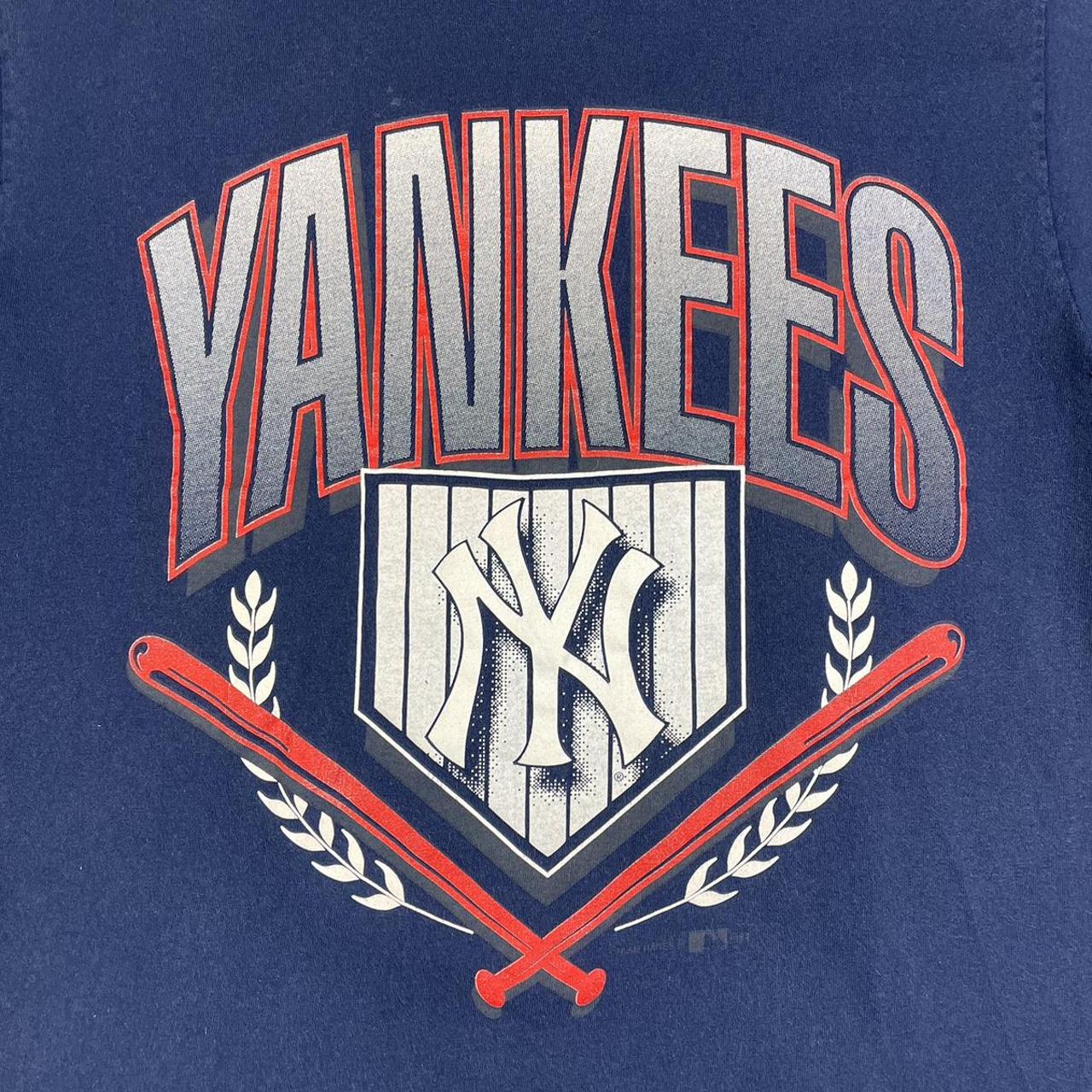 Vintage RED Yankees Jersey stitched Majestic - Depop