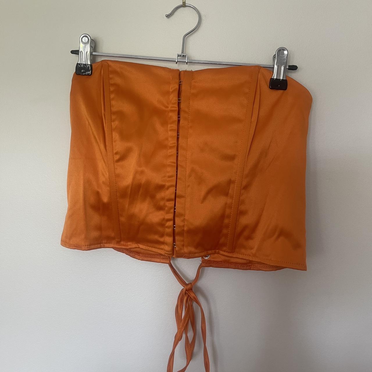 Glassons Orange Corset Worn Once Good Condition Depop 9186