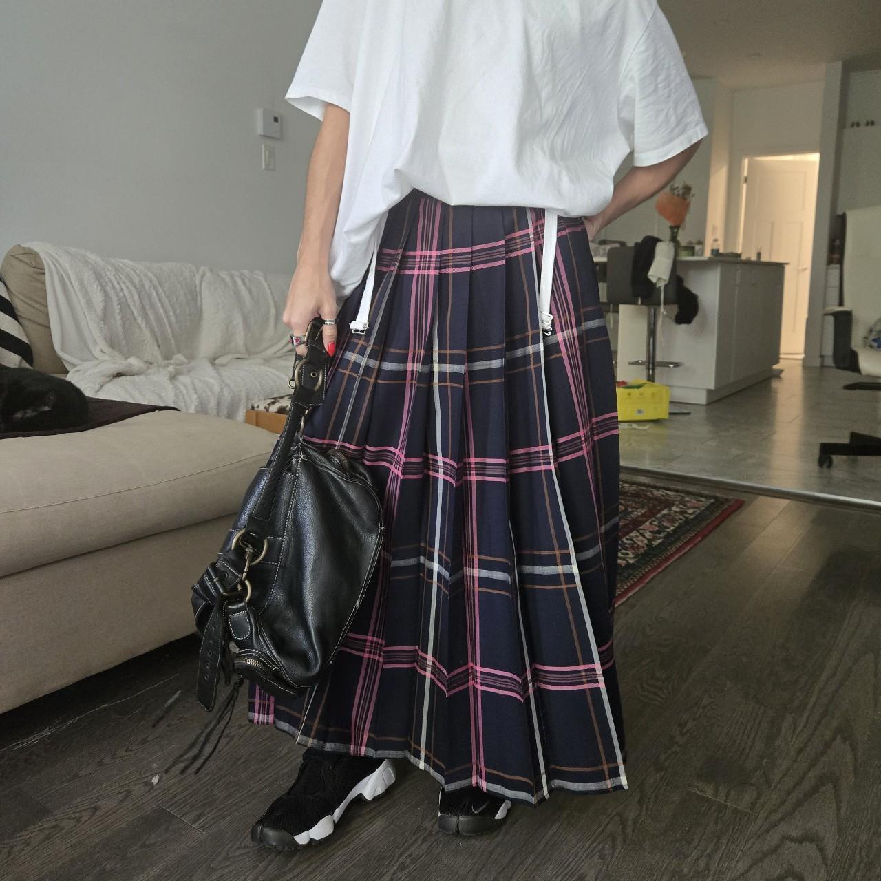 Vintage plaid pleated skirt grunge alternative. Depop