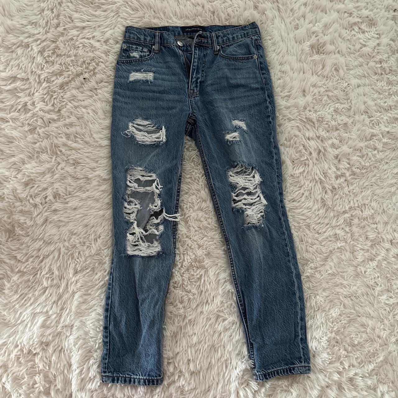 Aeropostale Women's Ripped Jeans Blue/Navy – Aeropostale