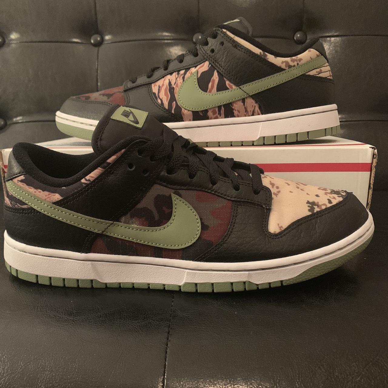 dunk low se black multi camo