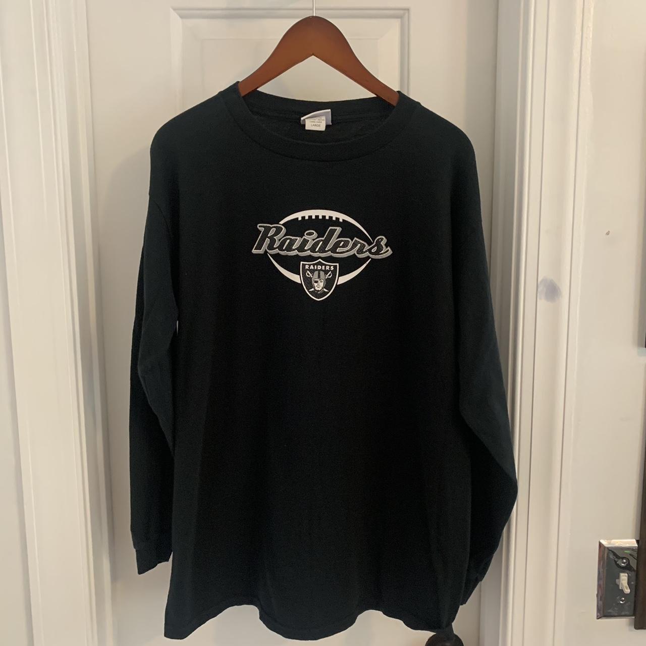 Vintage Style Oakland Raiders Long Sleeve Spell Out - Depop