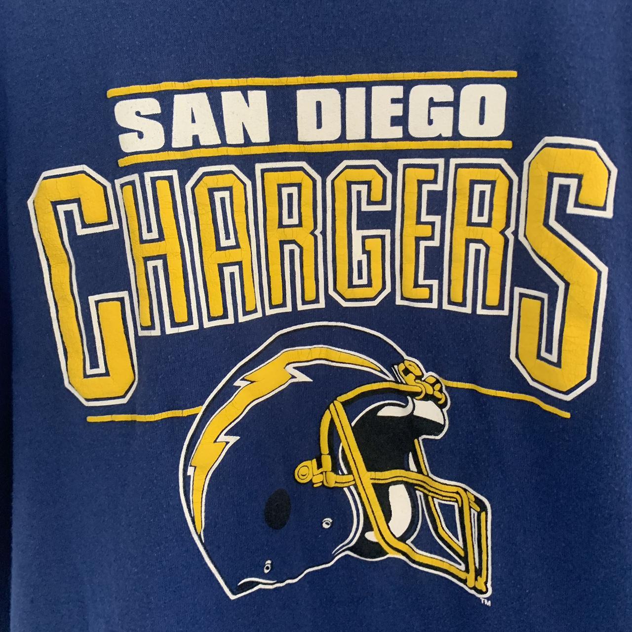 Four Vintage San Diego Chargers Footbal Yellow T-Shirts Size Large