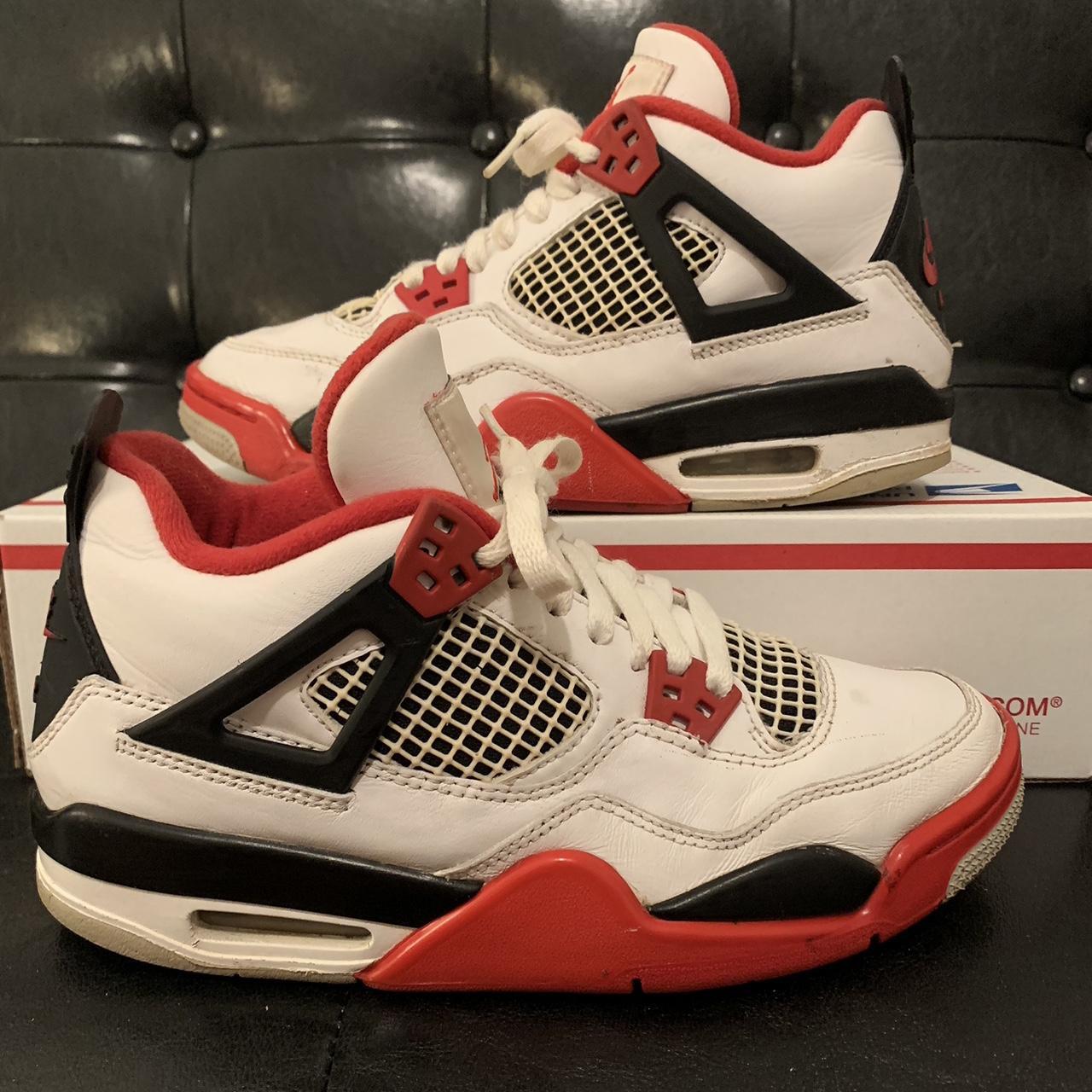 Jordan 4 OG GS ‘Fire Red’ 2020 Fair overall... - Depop