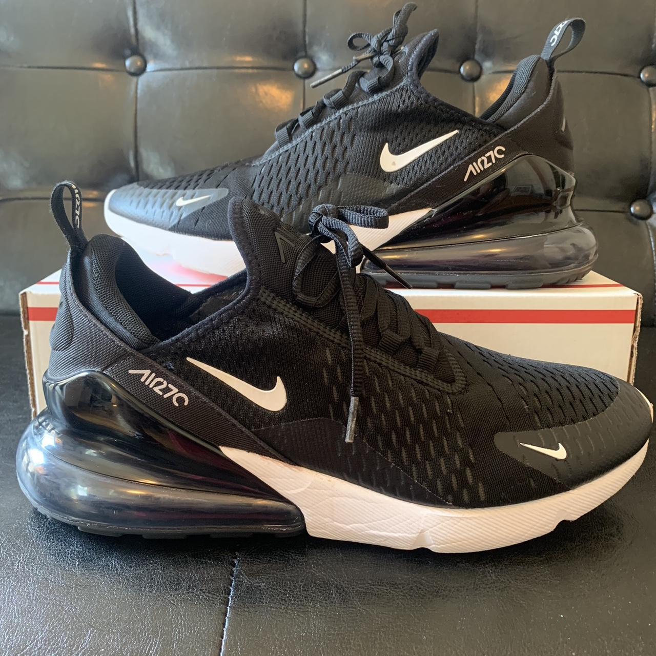 270 air max white and black