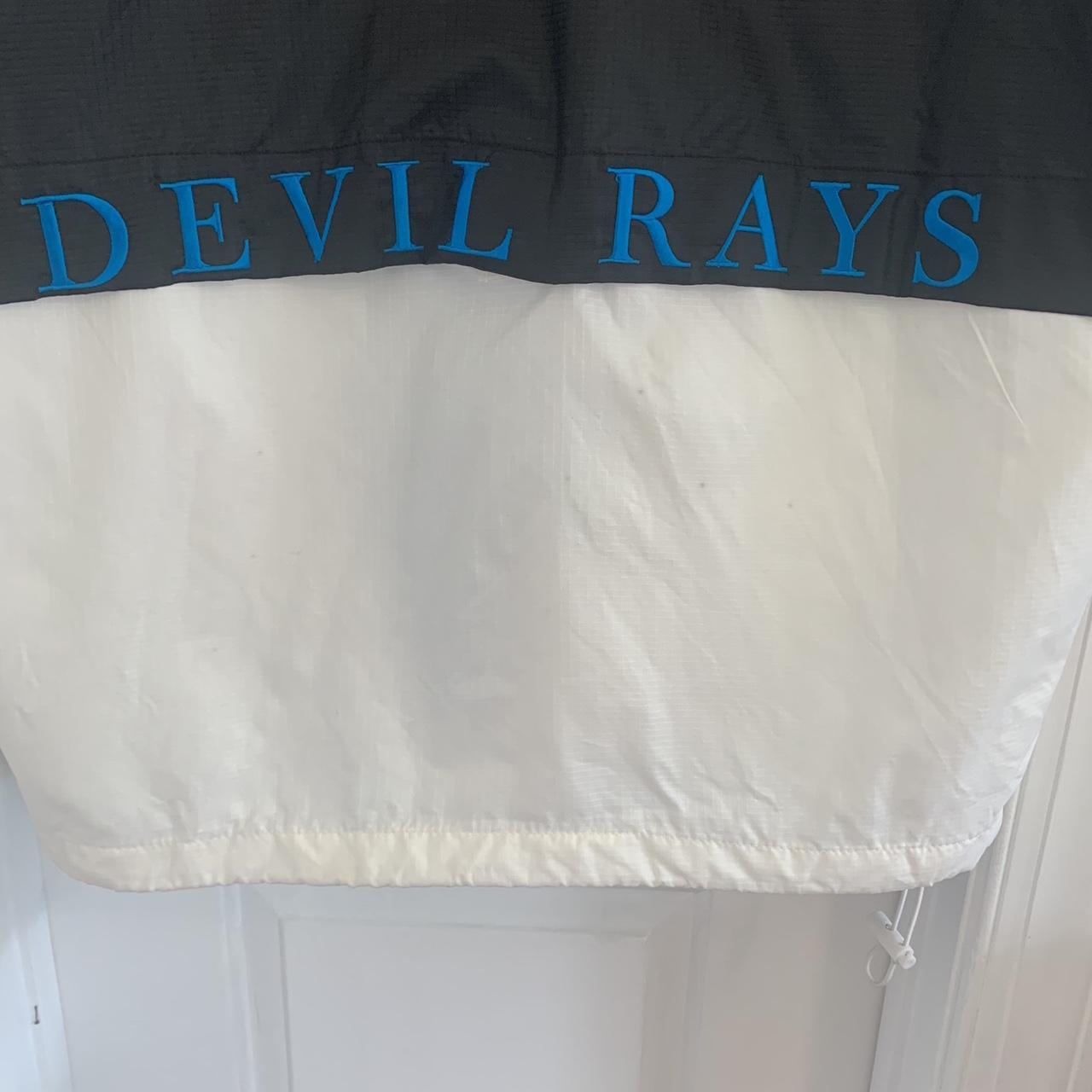 Vintage Tampa Bay Devil Rays Satin Bomber Jacket - Depop