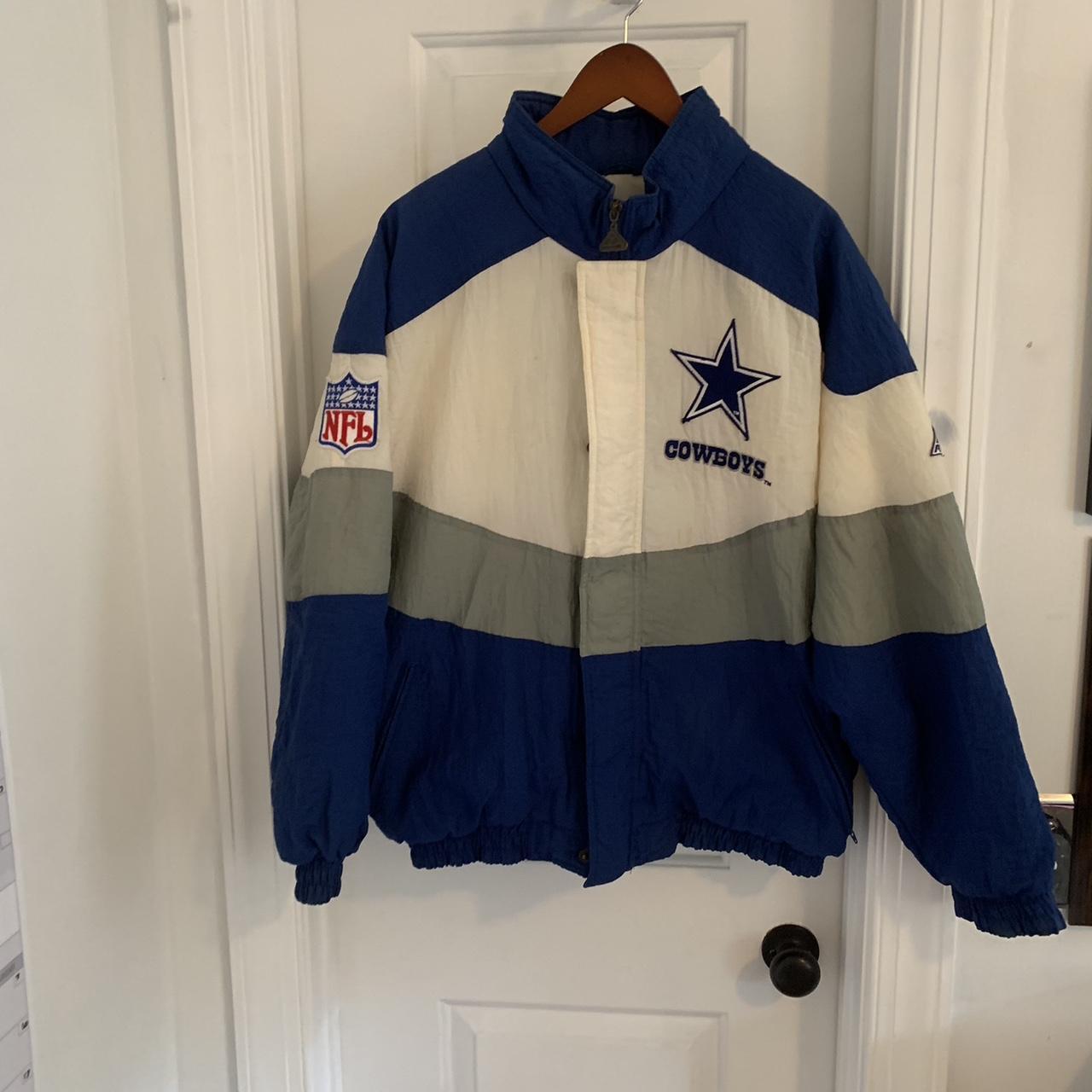 Vintage Dallas Cowboys puffer jacket. Full zip and - Depop