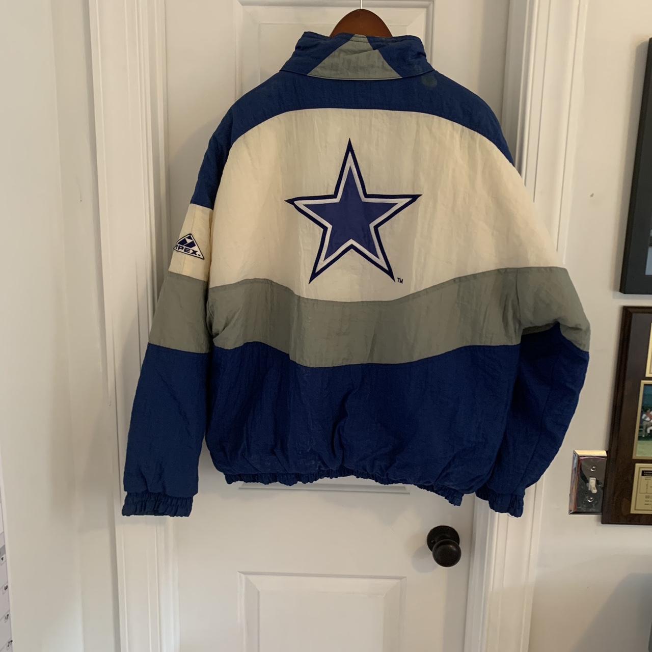 Vintage Dallas Cowboys puffer jacket. Full zip and - Depop