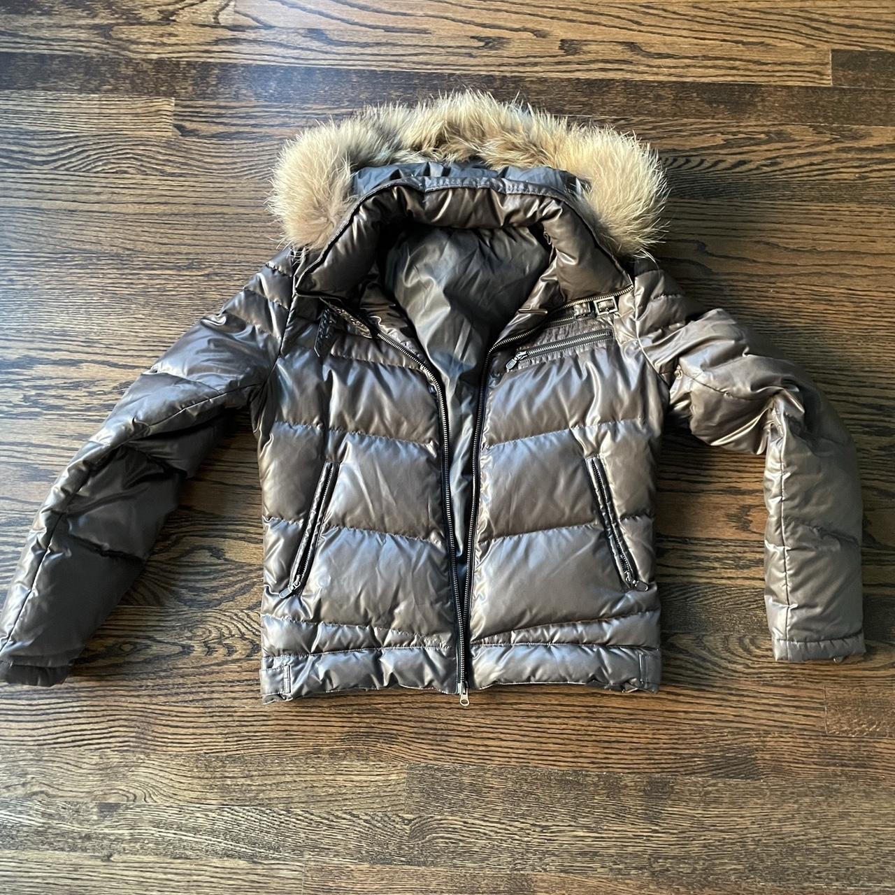 Fur Hooded Puffer Jacket from Japanese Brand Edge by... - Depop