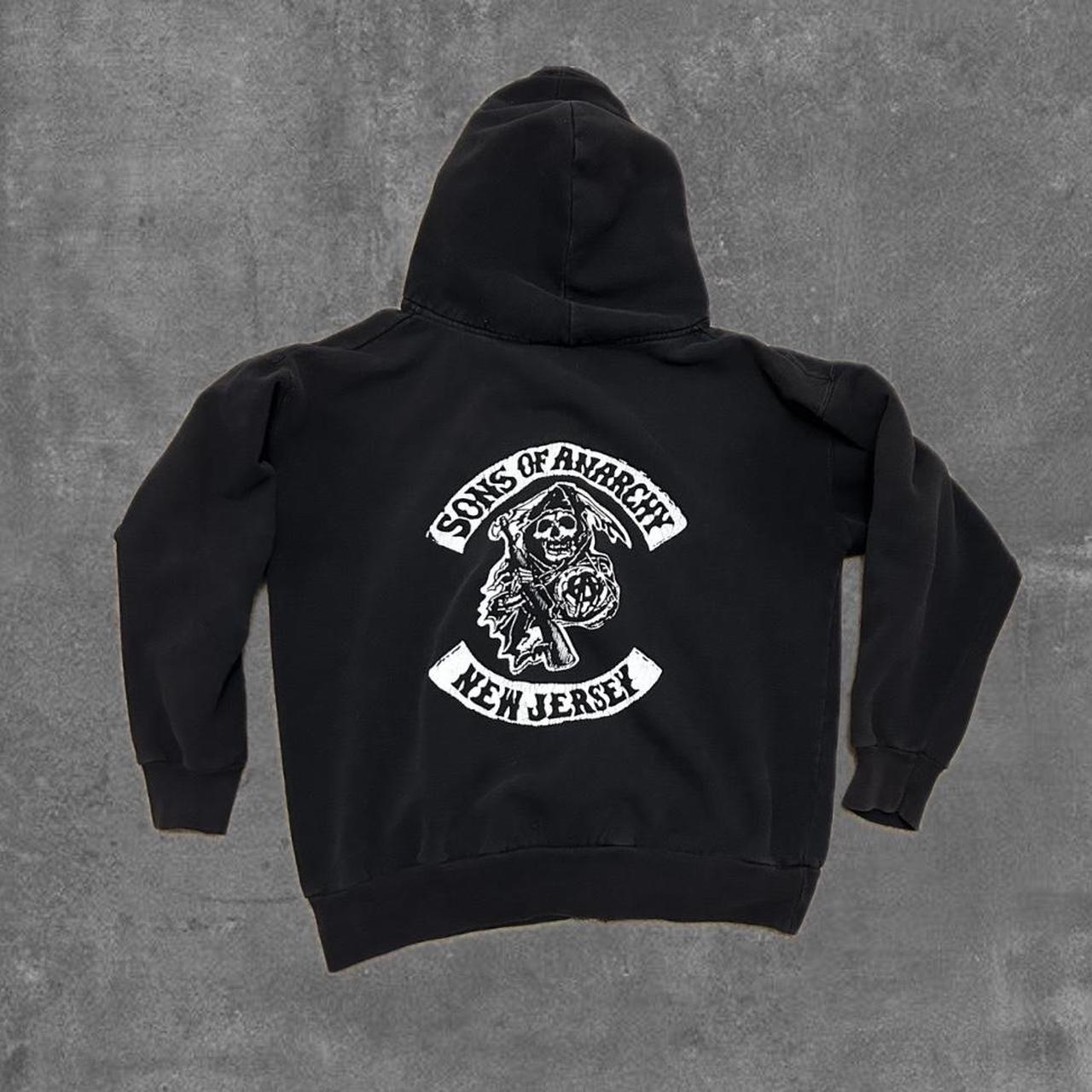 Large Son's Of Anarchy Zip-Up Hoodie {Large} perfect... - Depop