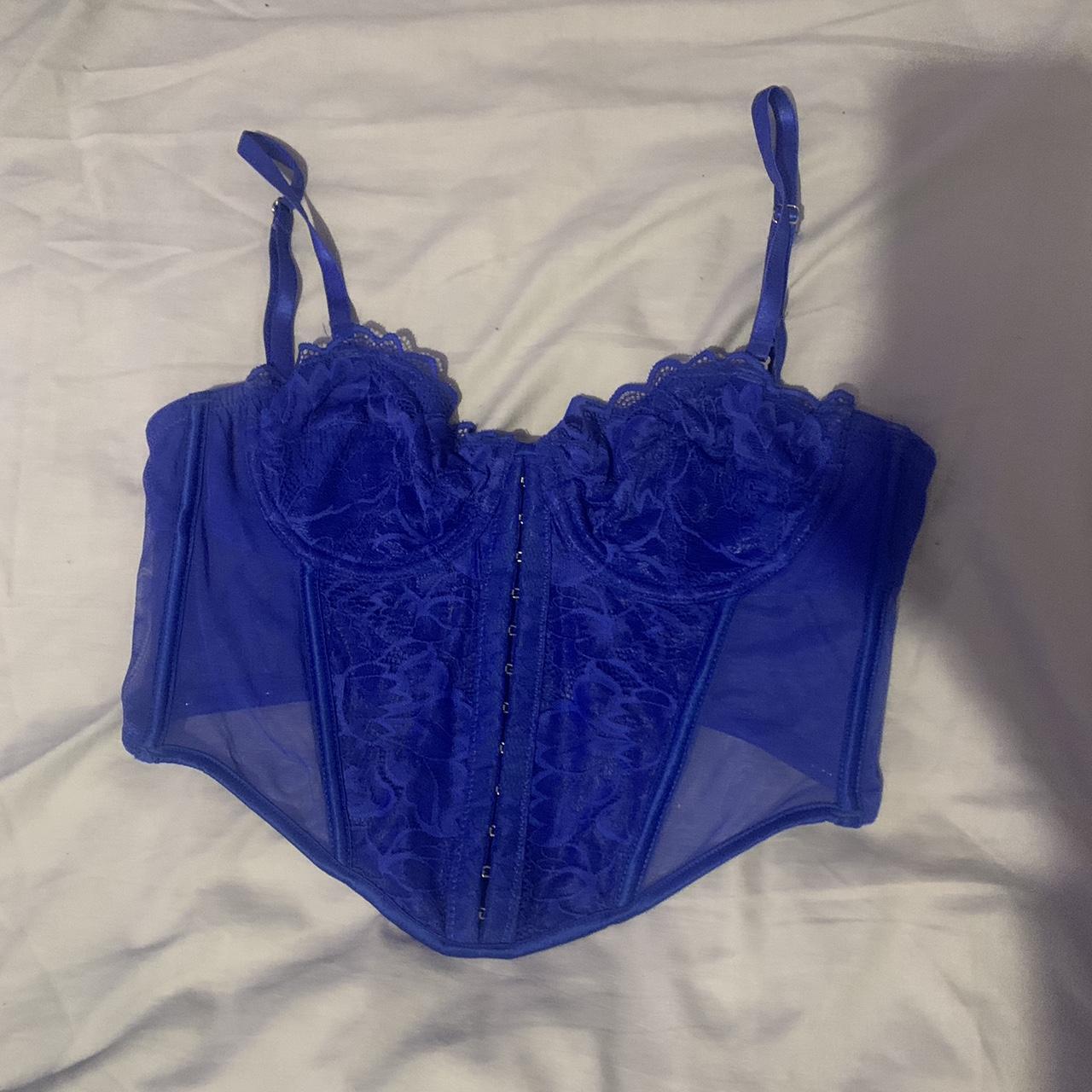 royal blue corset top Depop