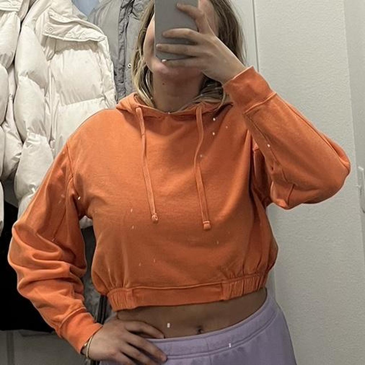 Orange cropped sweatshirt hotsell