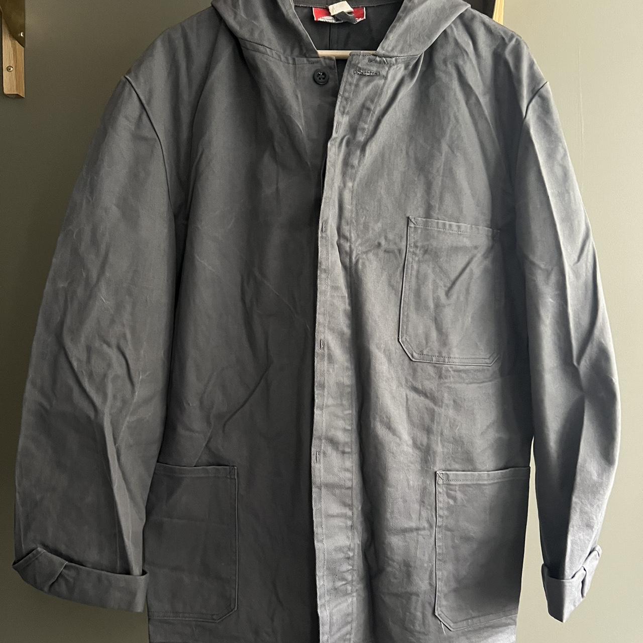 Vintage jacket work style Size large Grey Fit... - Depop