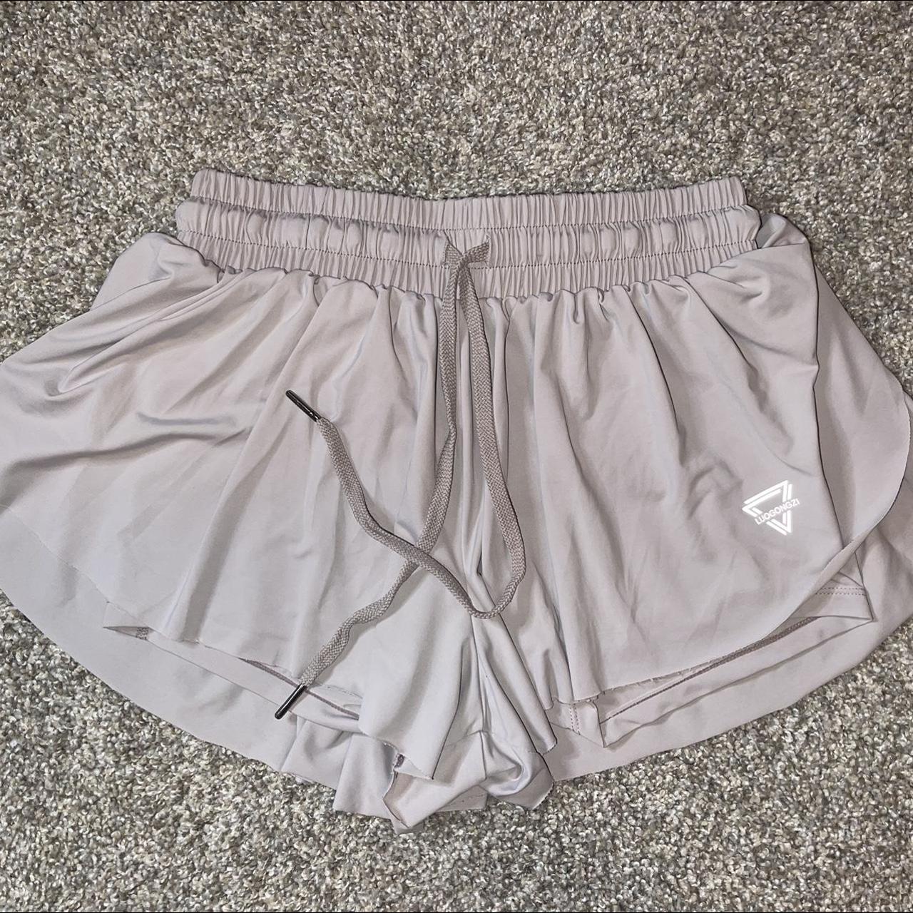 Luogongzi flowy running shorts Size small Super... Depop