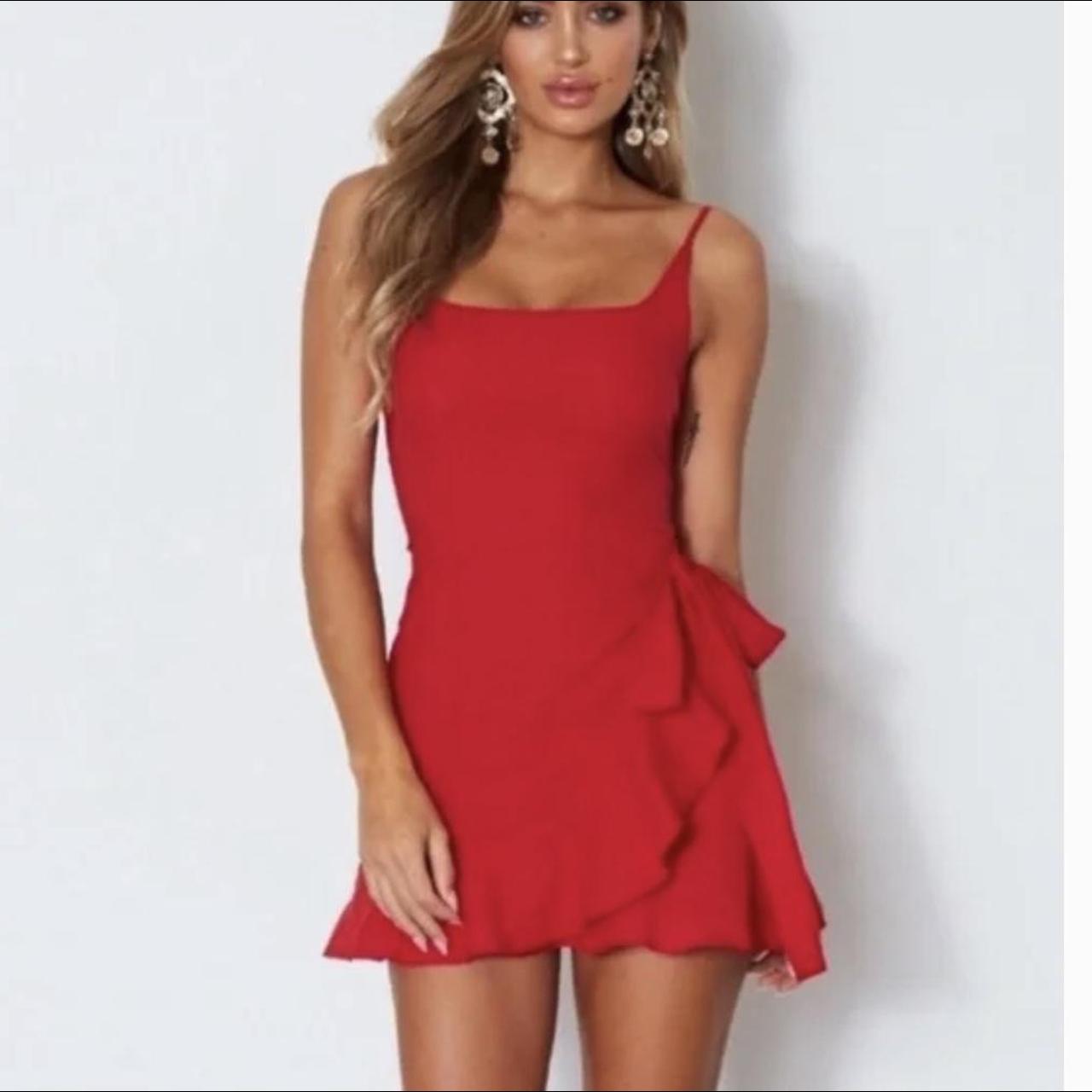 White fox boutique red on sale dress