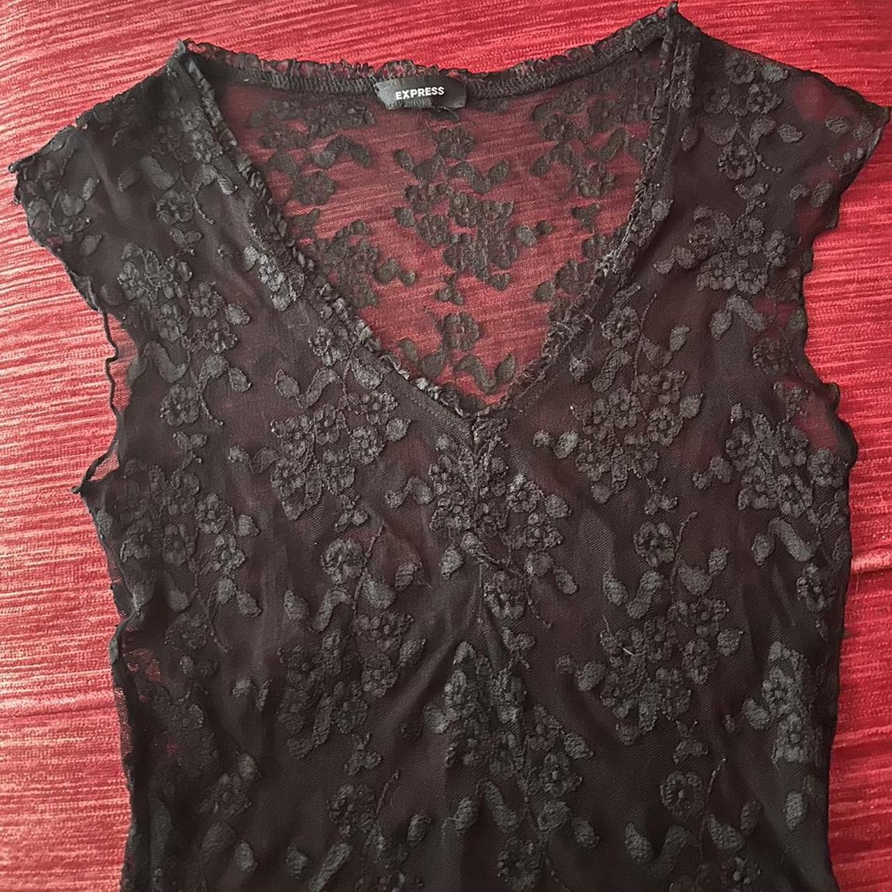 Women's Black Lace Tops - Express