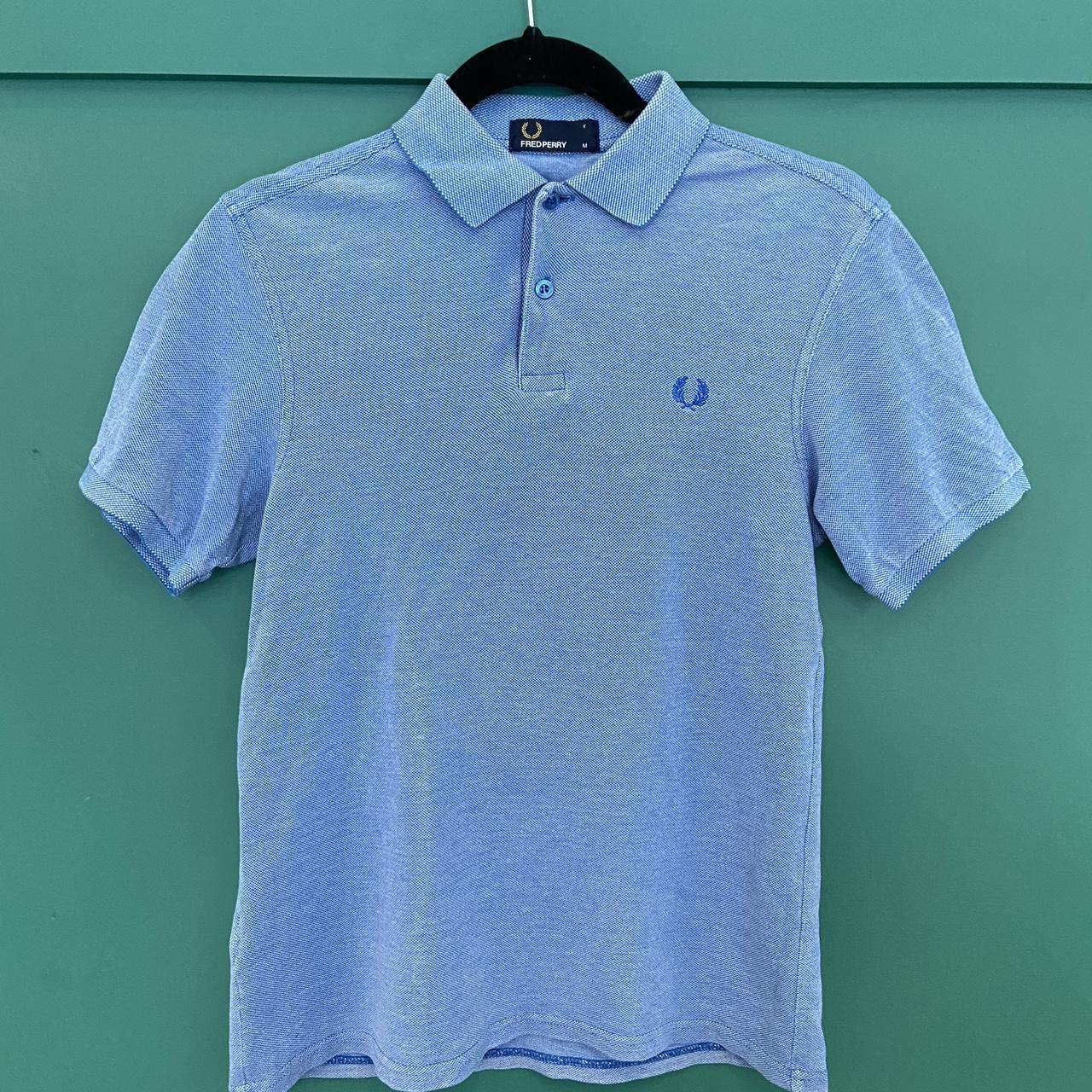 Light Blue Fred Perry Polo Shirt Size Youth Medium... - Depop