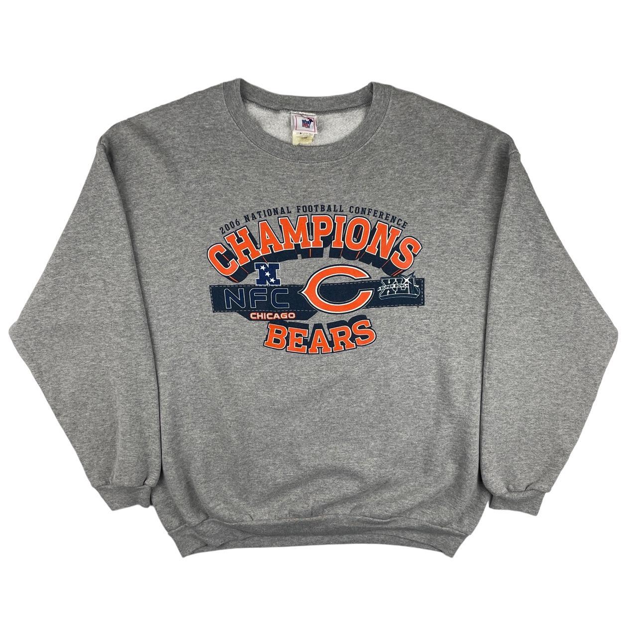 NFL Men's Grey and Orange Sweatshirt | Depop