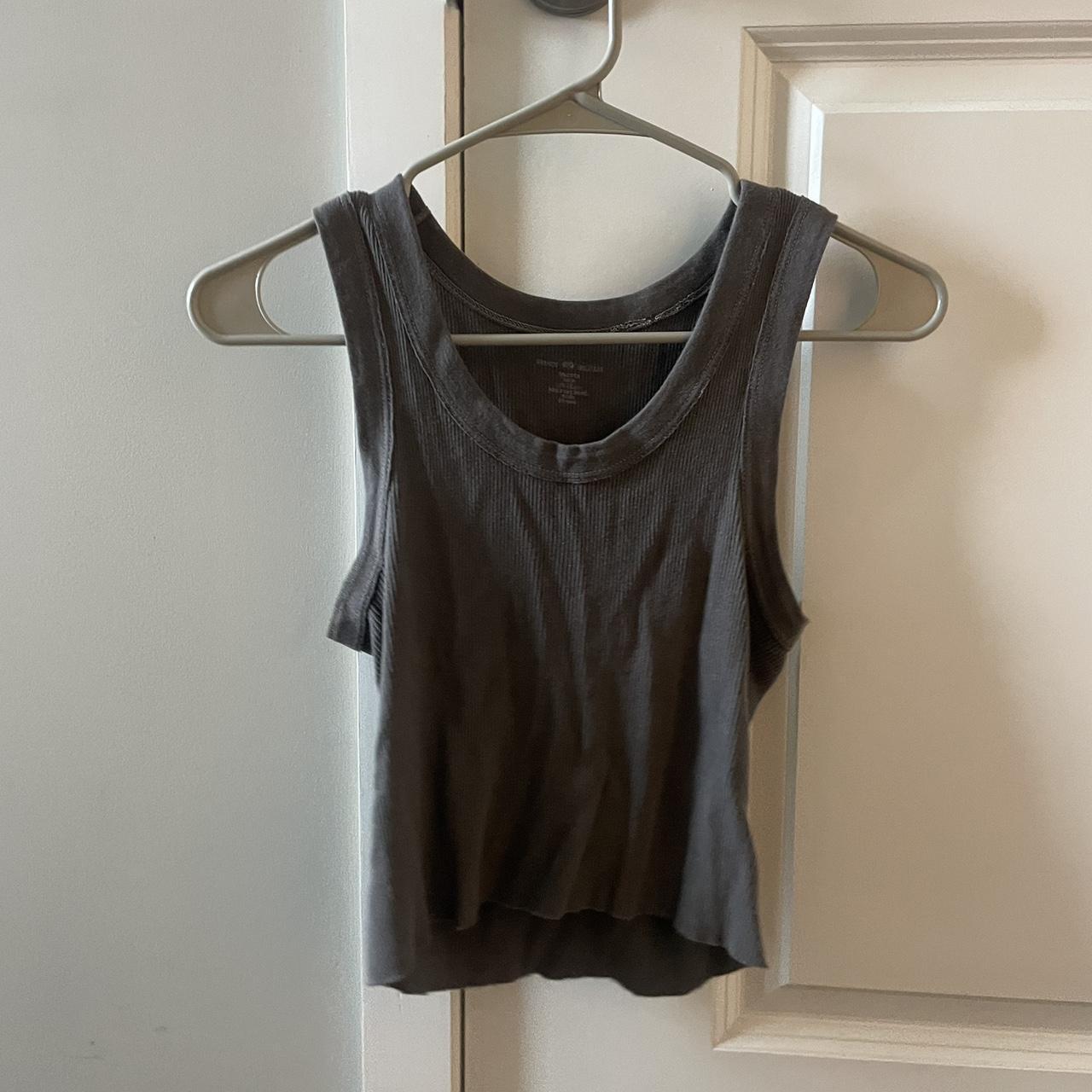 brandy melville connor tank in grey Depop