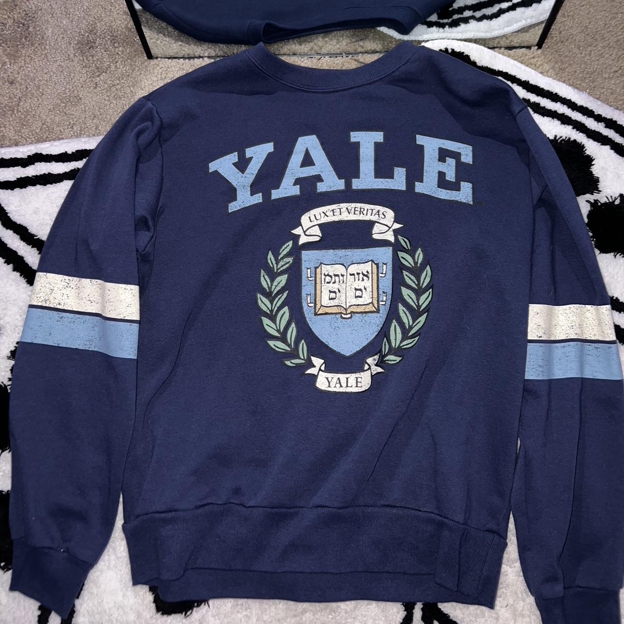 Fits Oversized Yale navy blue sweater - Depop