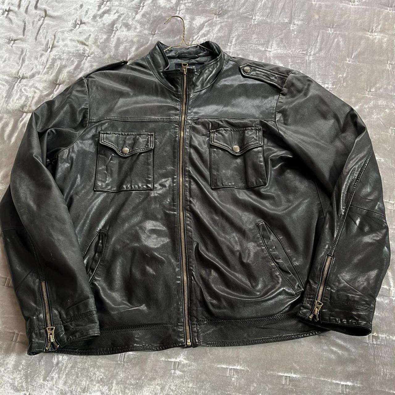 Lucky Brand Black Label Lamb Leather Moto Jacket