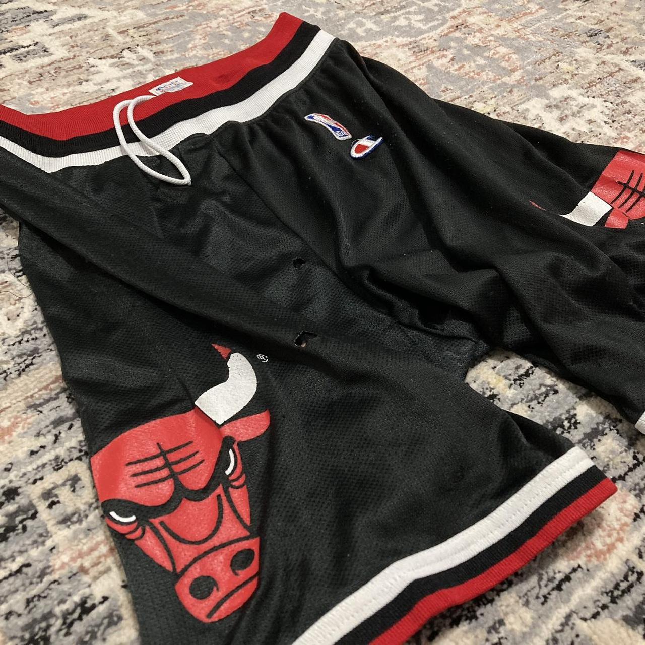 Vintage Champion Chicago Bulls pinstripe shorts Sz - Depop