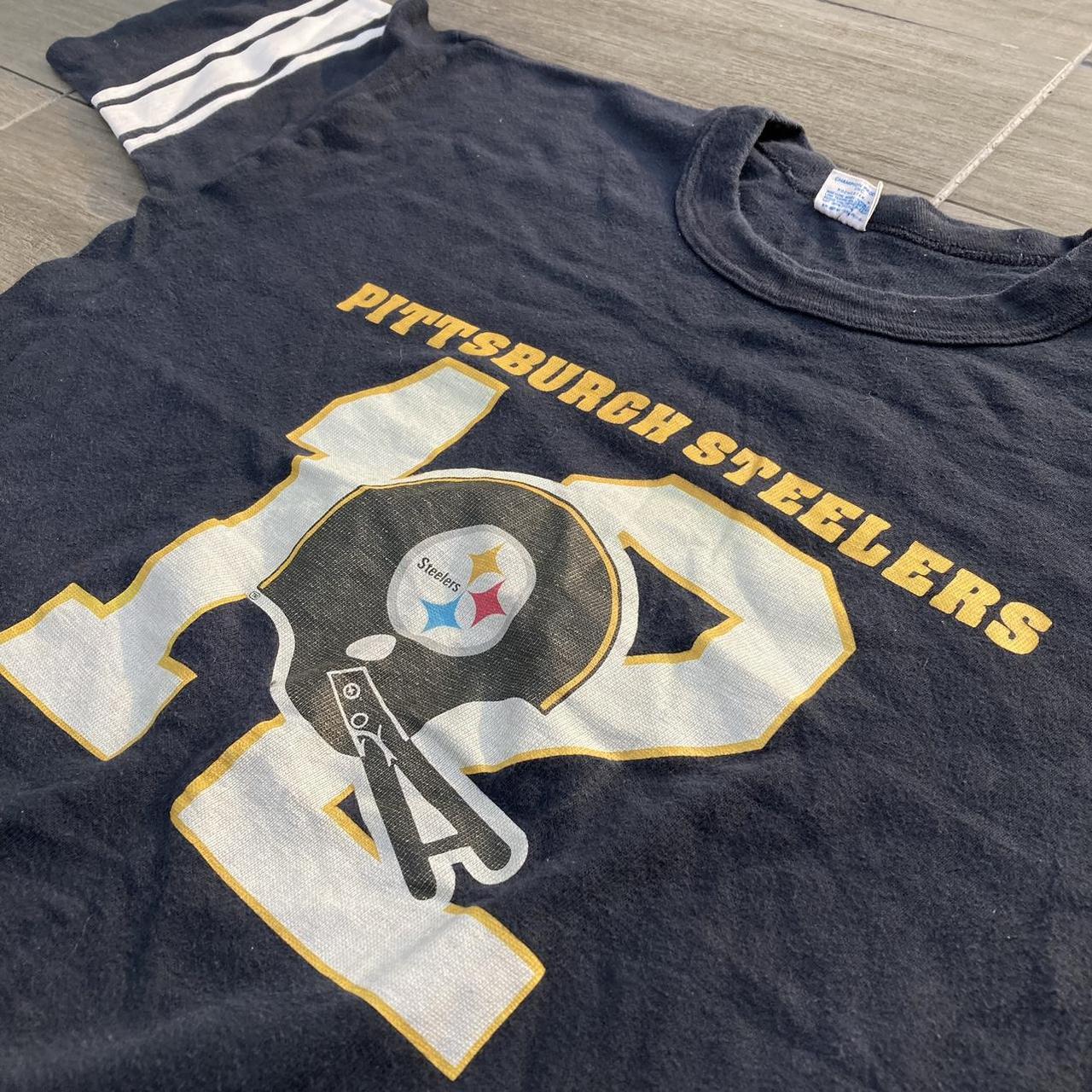 Vintage Pittsburgh Steelers Champion Blue Bar T-Shirt