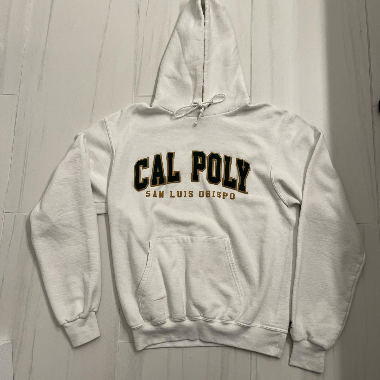 White Cal Poly San Luis Obispo Hoodie Champion brand Depop