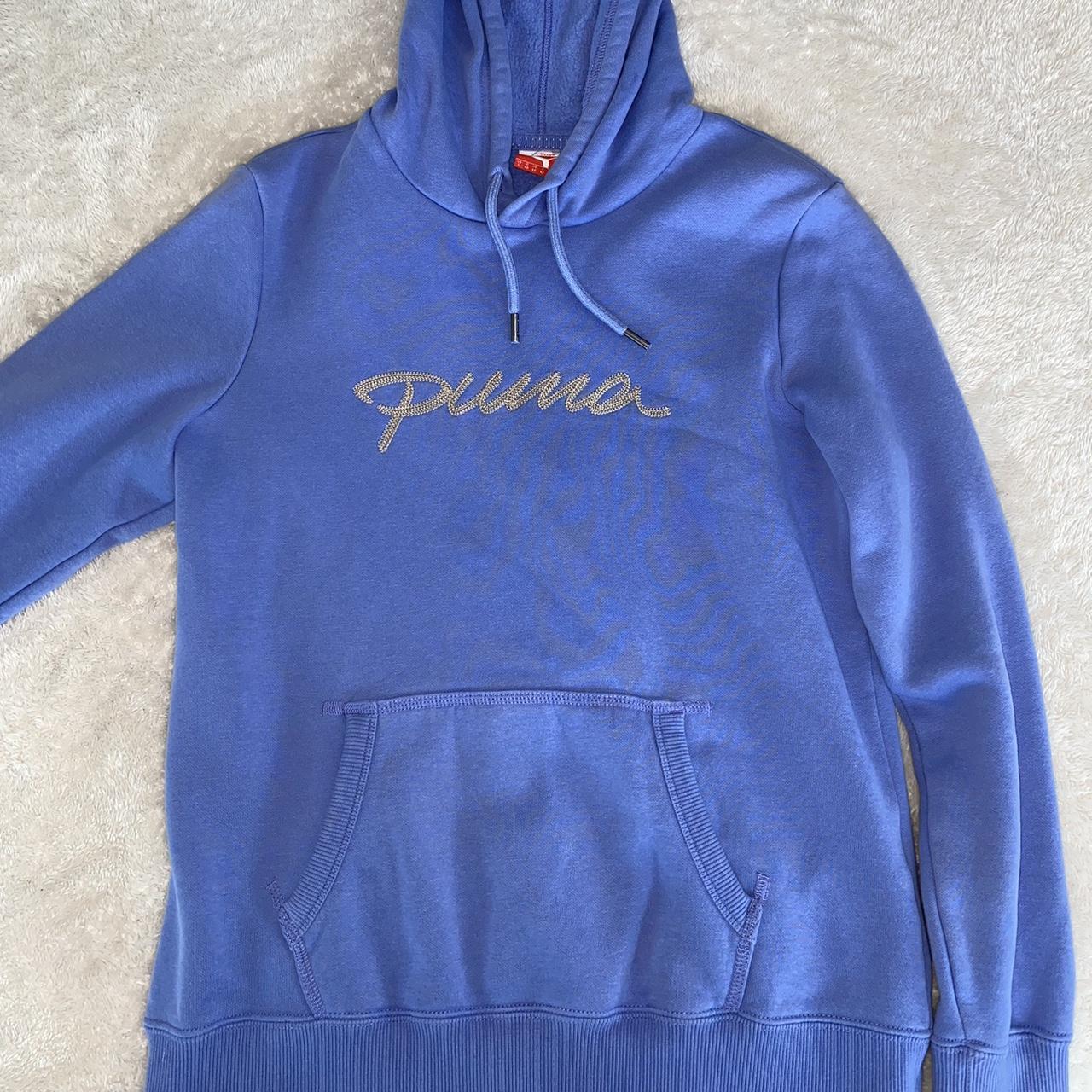 Puma Women's Blue Hoodie | Depop
