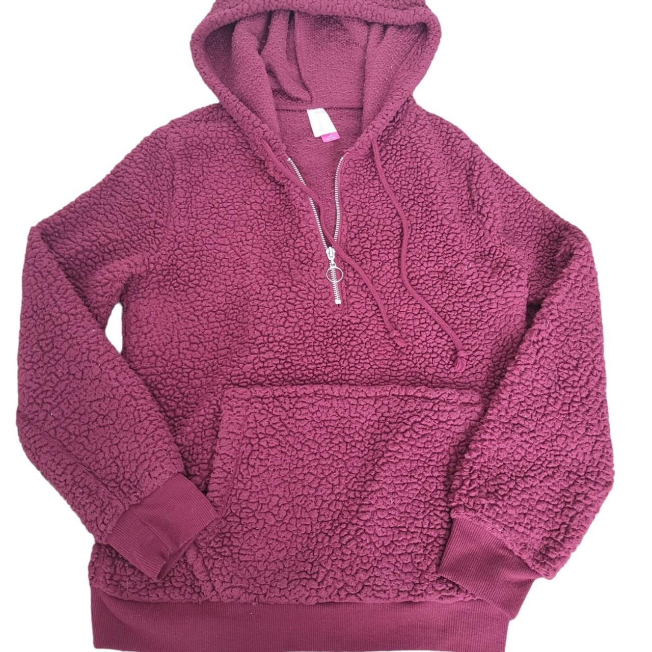 No Boundaries Sherpa Hoodie. Comfy fit. Half