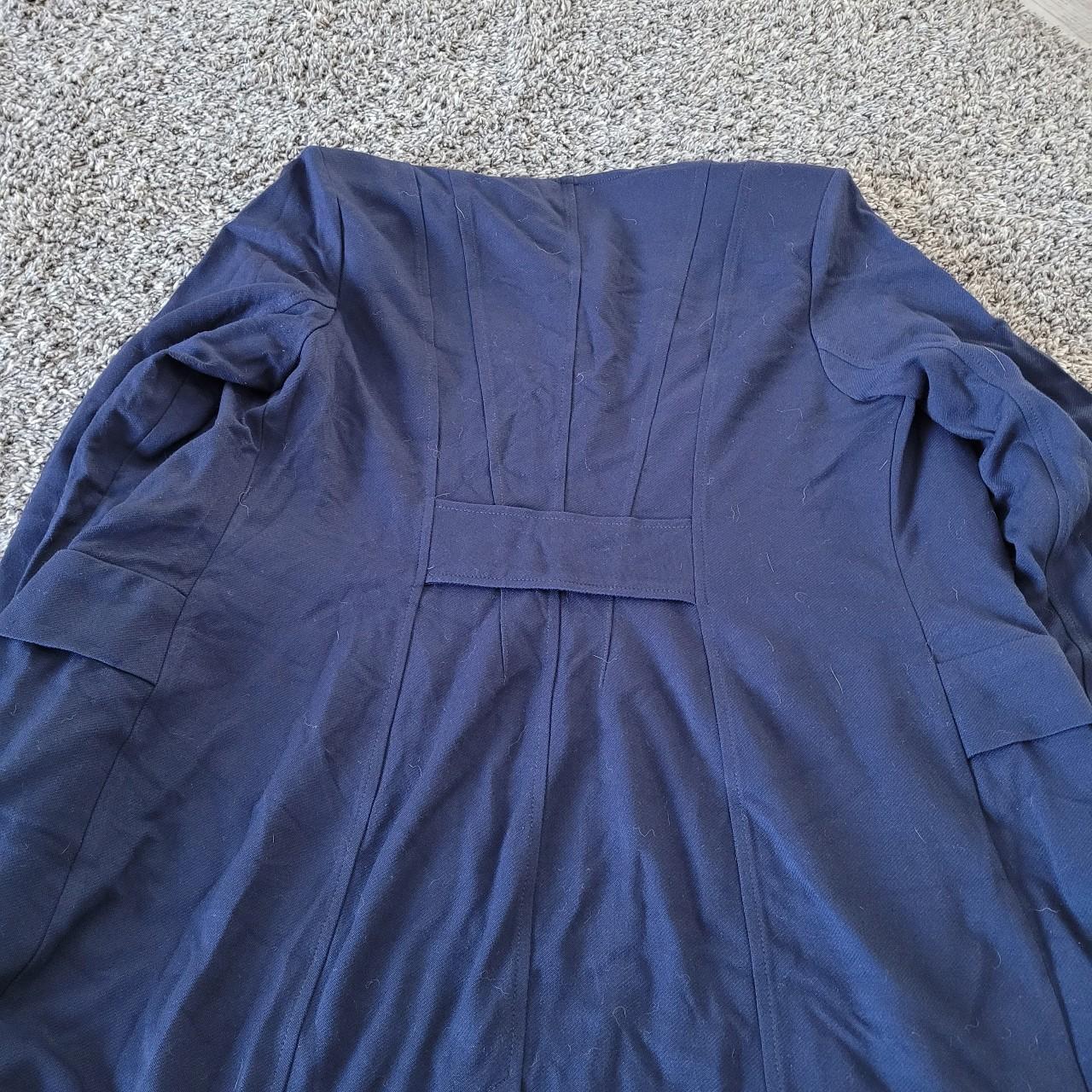 cabi Navy Blue Trench Coat. button... - Depop