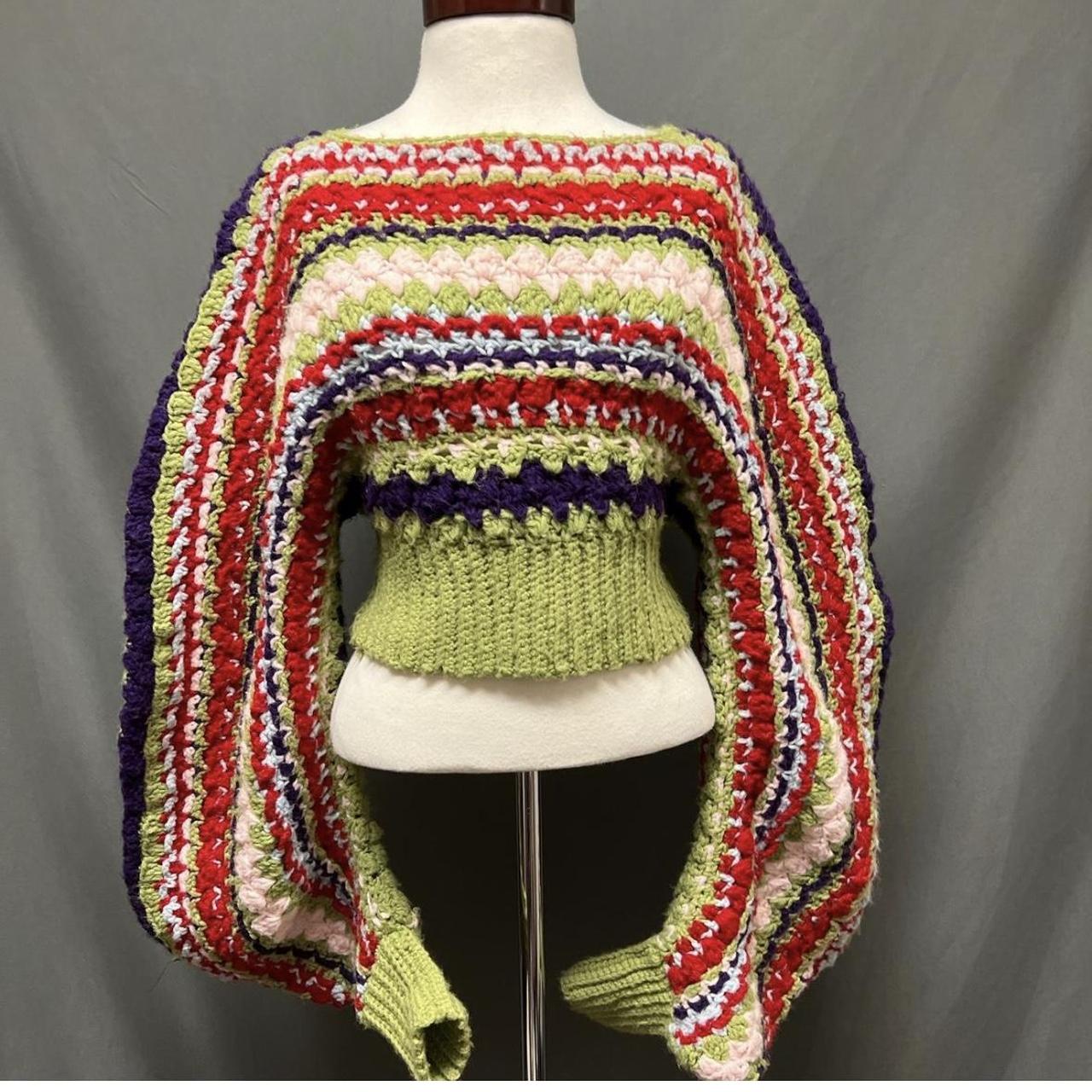 Gorgeous one of a kind vintage handmade knit sweater...