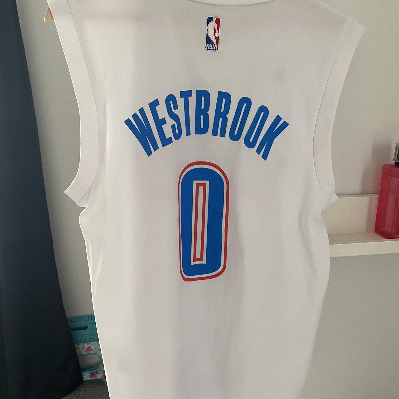 okc russell westbrook jersey mens small 0 #okc - Depop