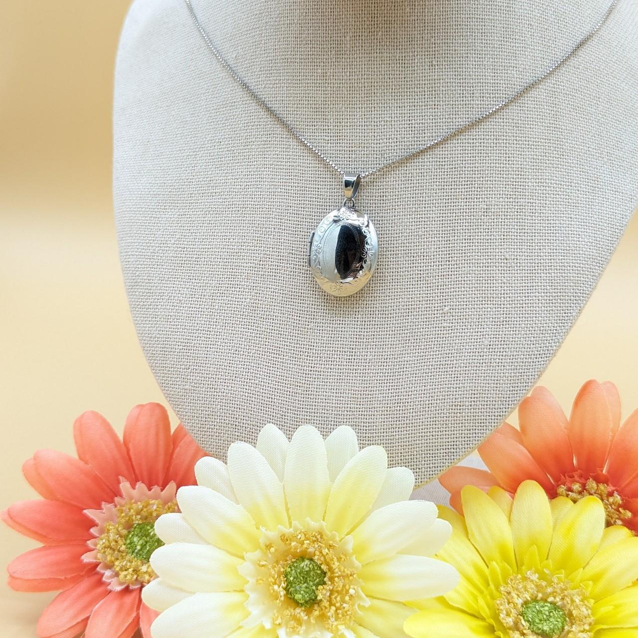 Silver Locket with Plastic Inserts This locket is... Depop