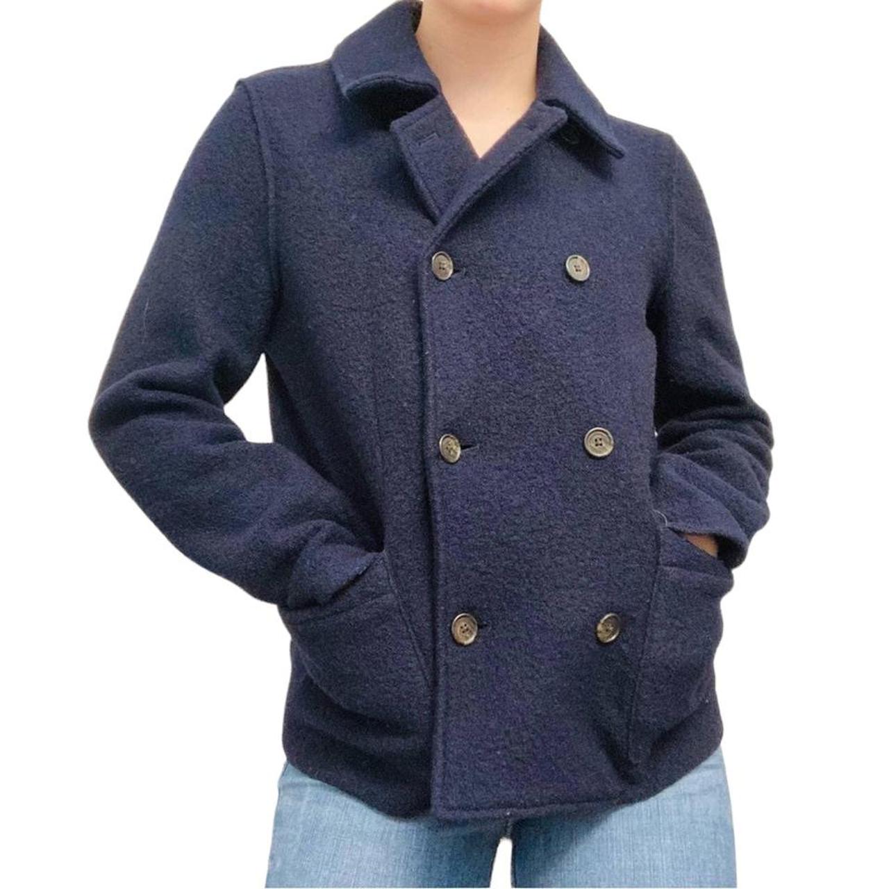 J. Crew Blue Wool Peacoat Brand J. Crew Size 4,... Depop