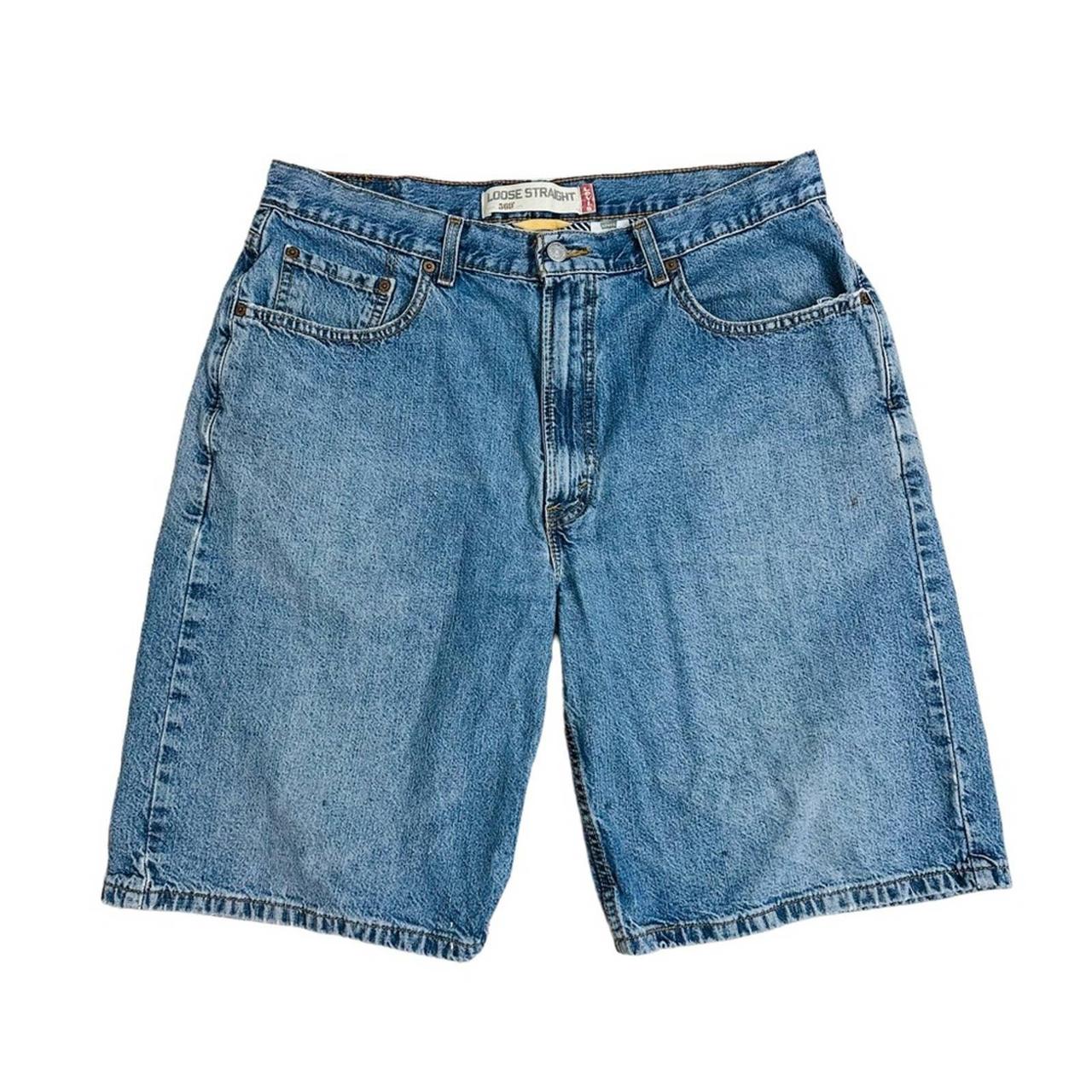 Levi's Men's Blue and Black Shorts | Depop