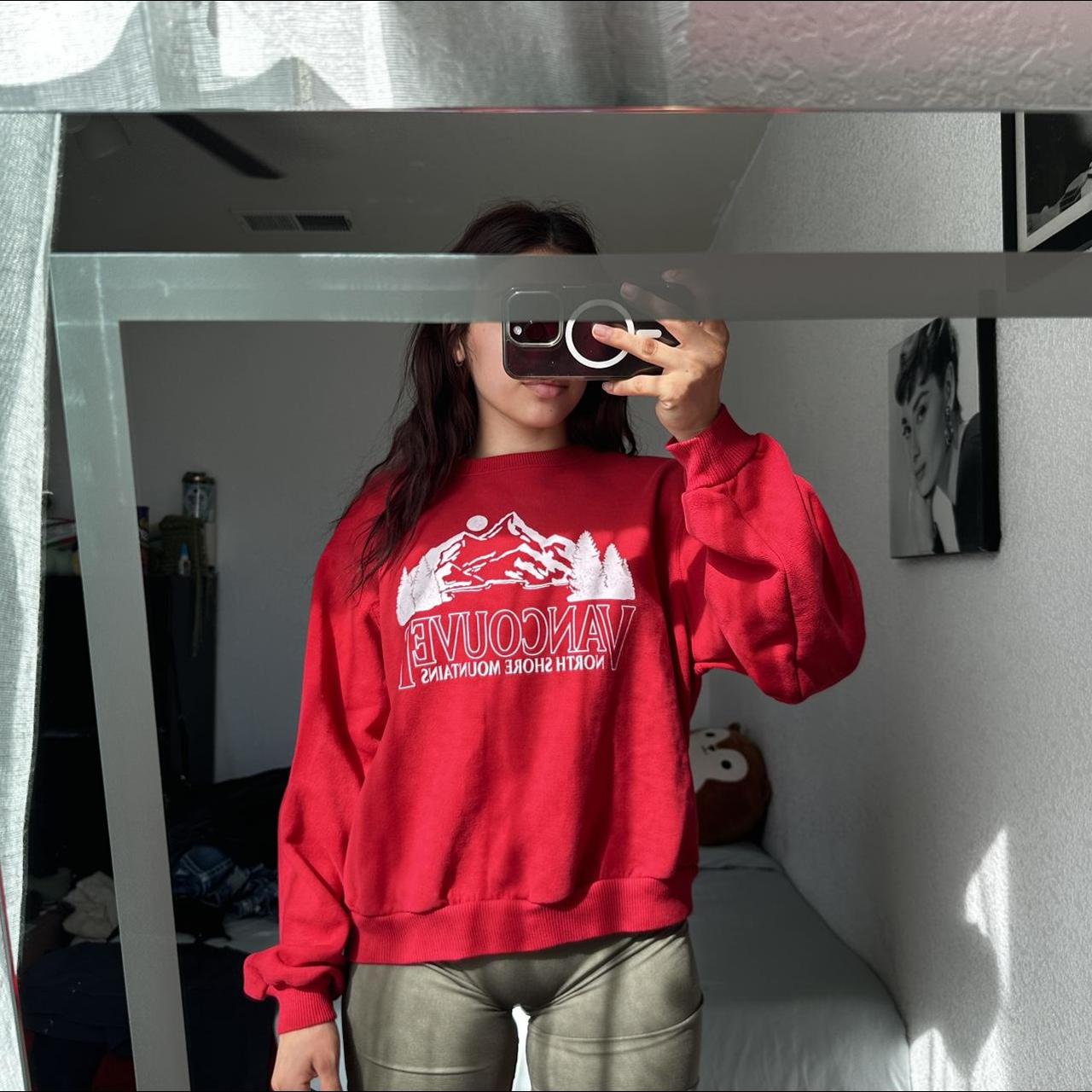 Hollister red Vancouver sweater Size: Small Like - Depop