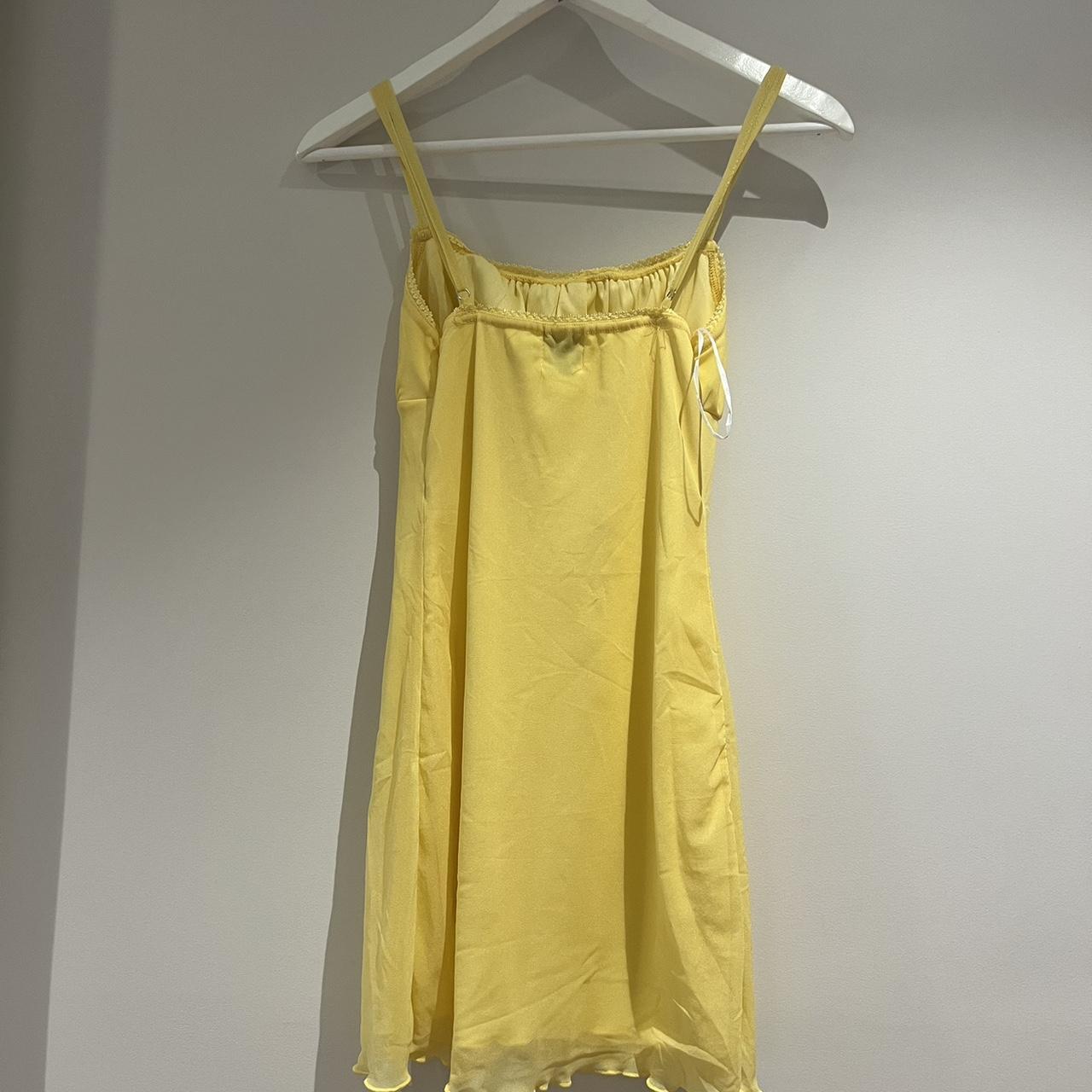 Yellow Princess Polly Mini Dress Depop