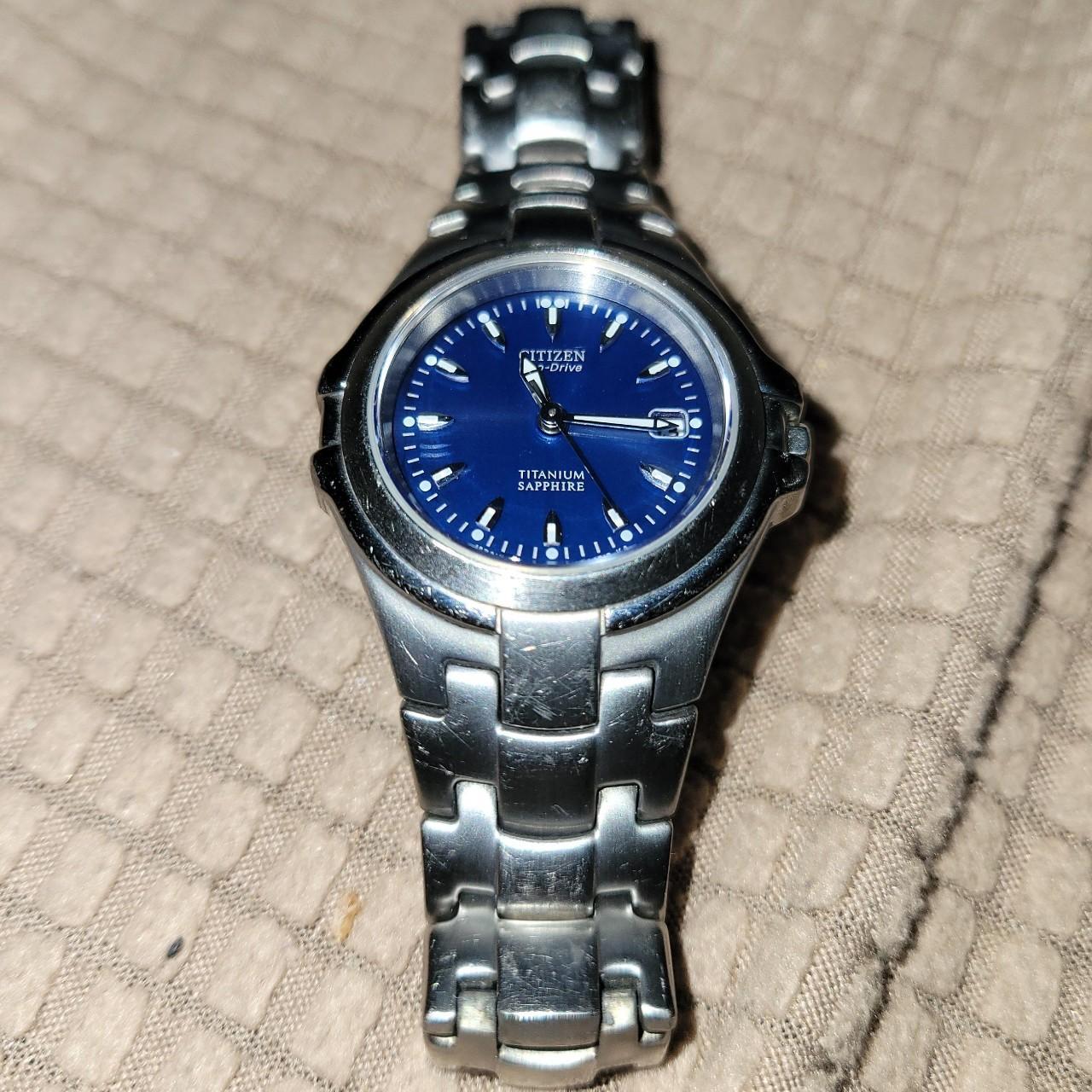 CITIZEN Eco Drive Marinaut Titanium Sapphire Ladies. Depop