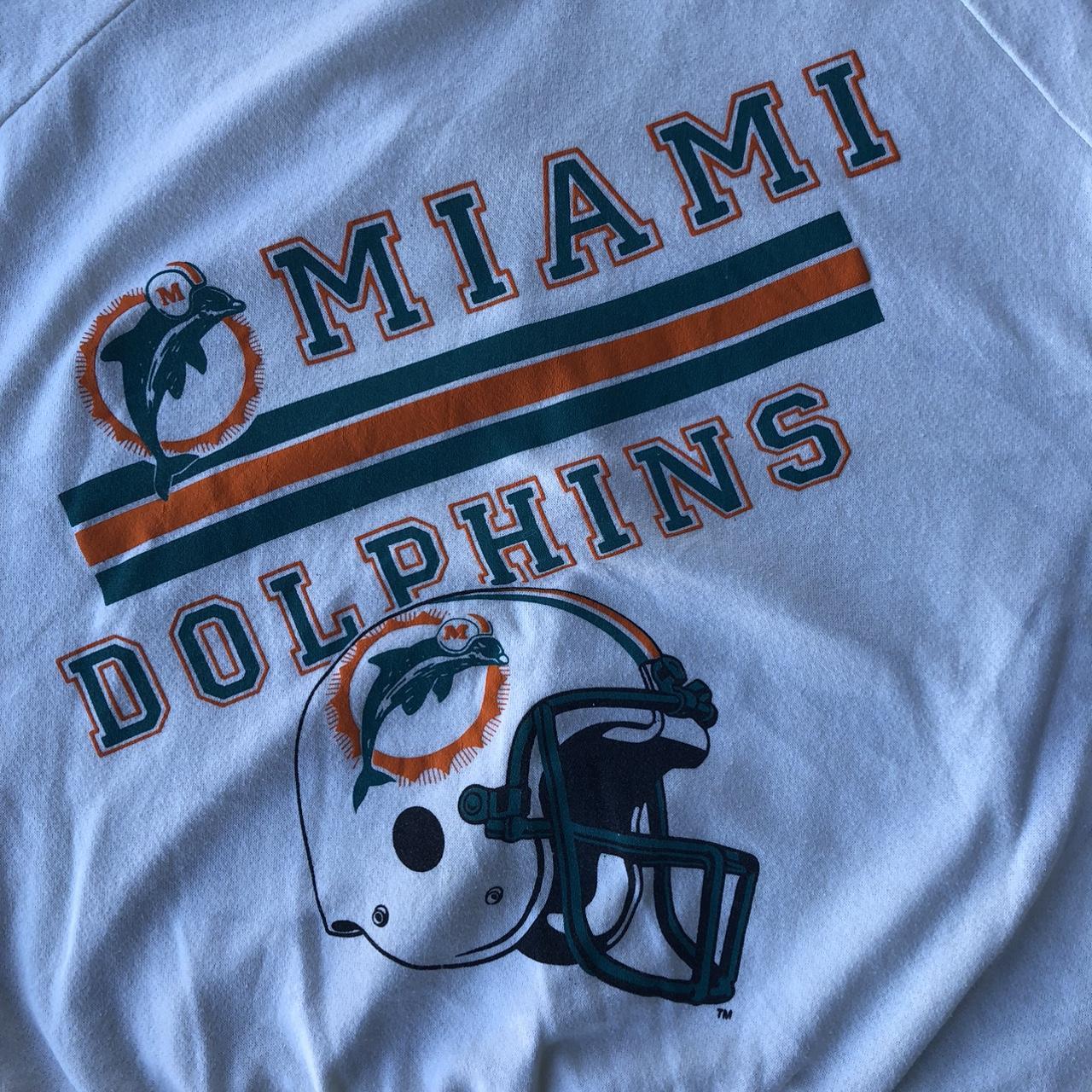 Vintage Miami Dolphins Shirt Color: Orange Size: XL - Depop