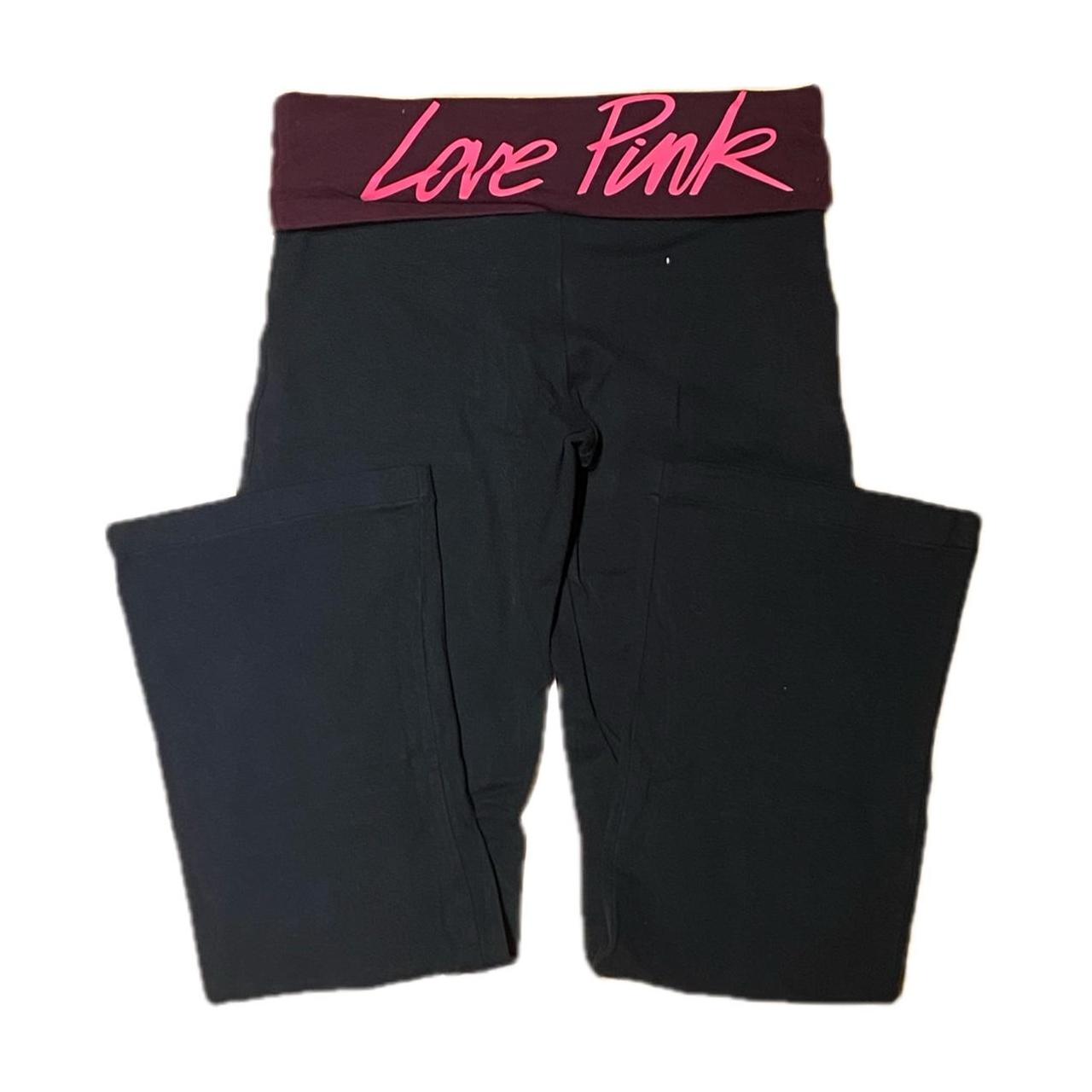 PINK Victoria Secret fold over flare leggings! These... Depop