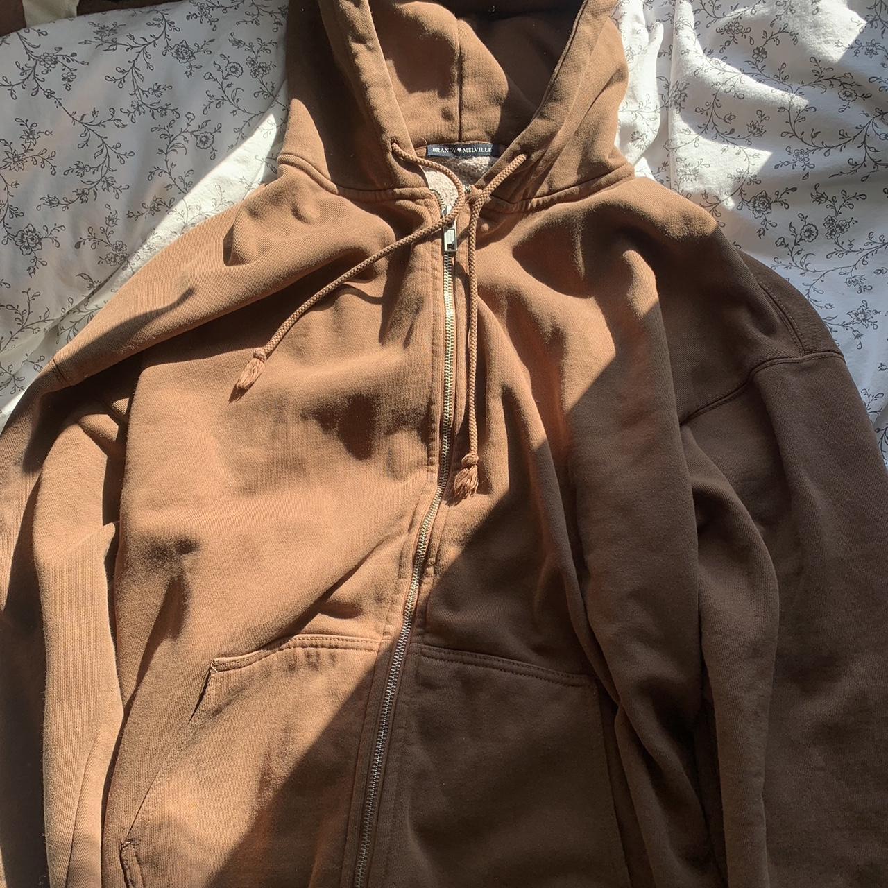 Brandy Melville Women's Brown Hoodie | Depop