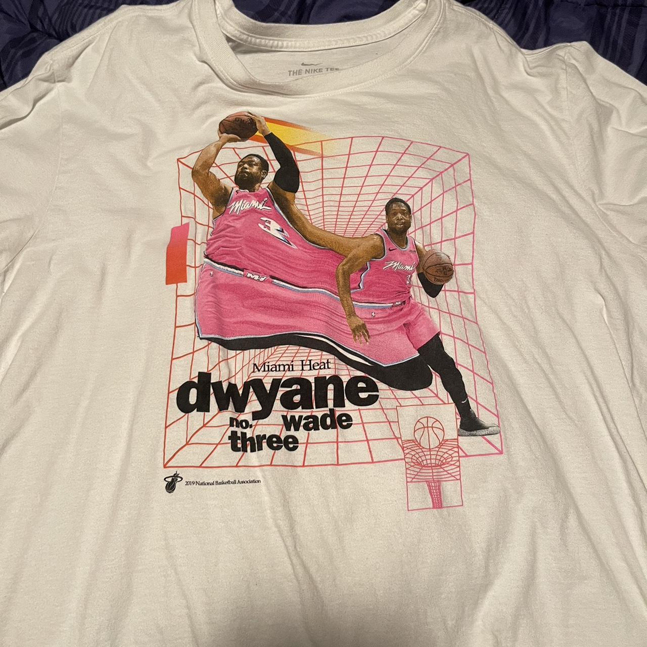 Nike, Shirts, Miami Heat 3 Dwyane Wade Nike Pink Jersey Xl Nike Nba